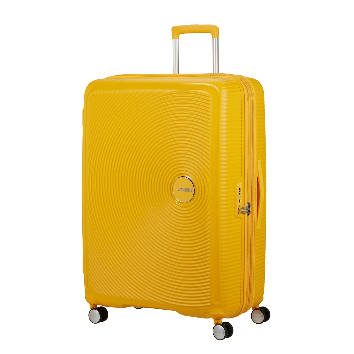 American Tourister Soundbox Spinner 80/30 TSA Expandable golden yellow
