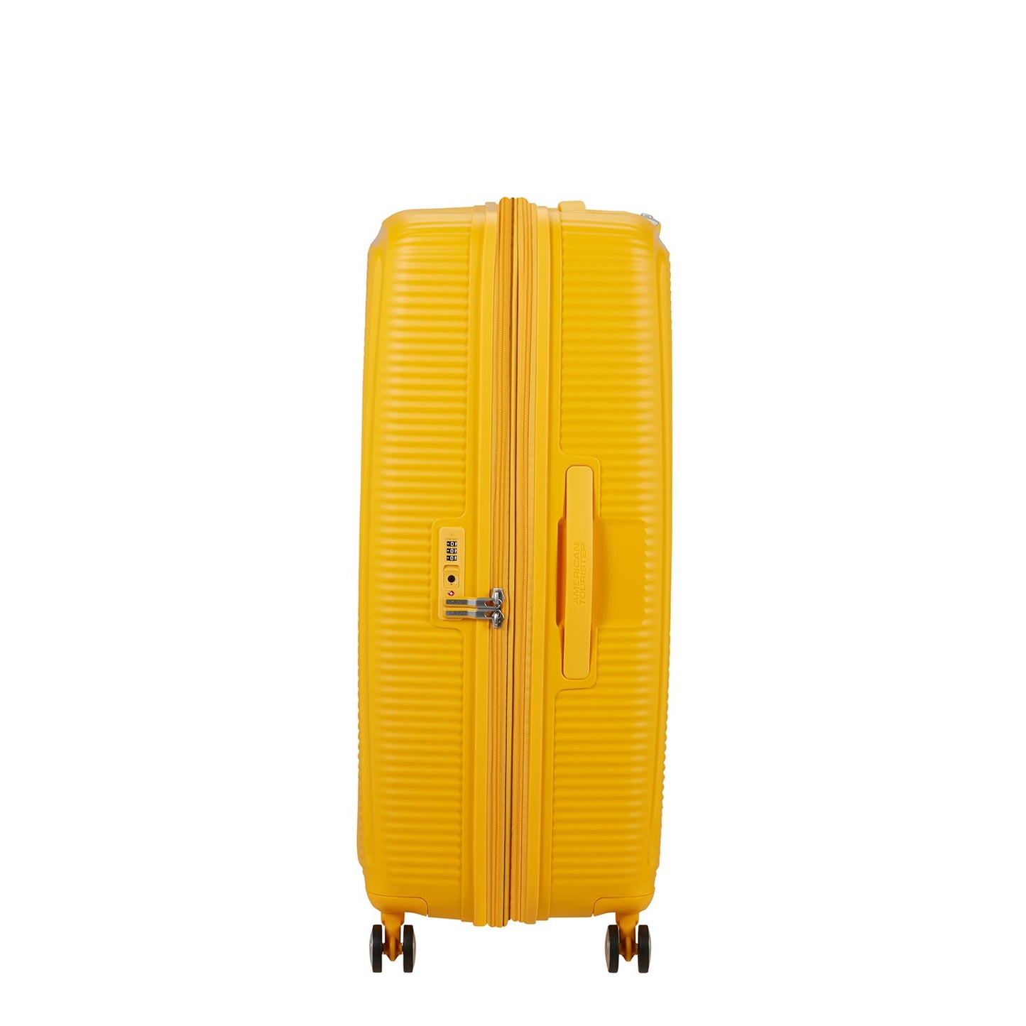 American Tourister Soundbox Spinner 80/30 TSA Expandable golden yellow