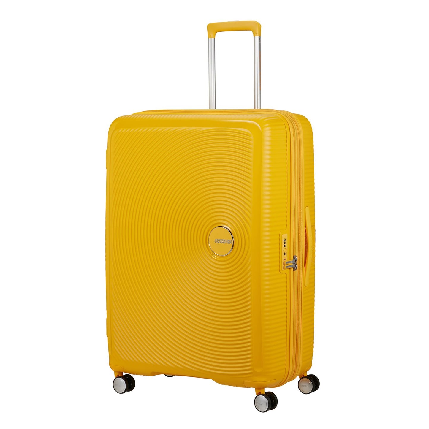 American Tourister Soundbox Spinner 80/30 TSA Expandable golden yellow