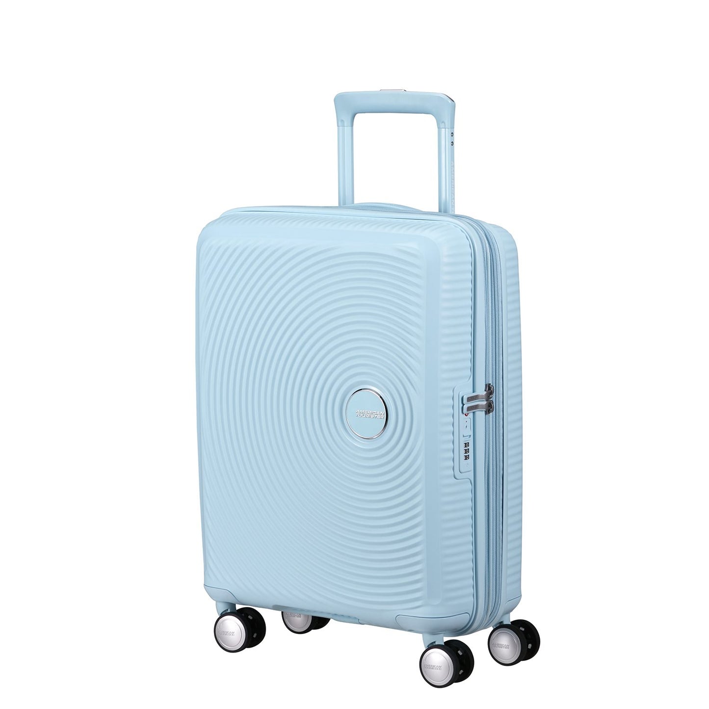 American Tourister Soundbox Spinner 55/20 TSA Expandable pastel blue