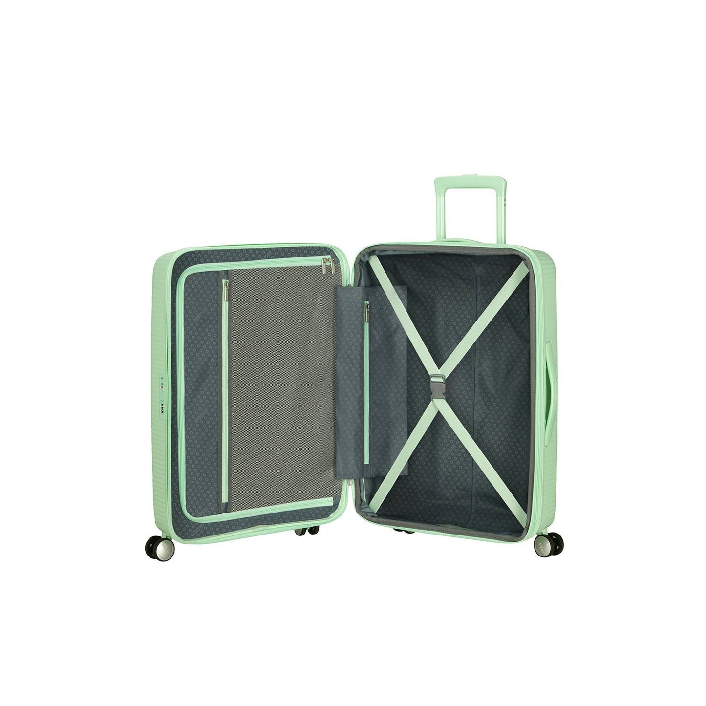 American Tourister Soundbox Spinner 67/24 TSA Expandable pastel green