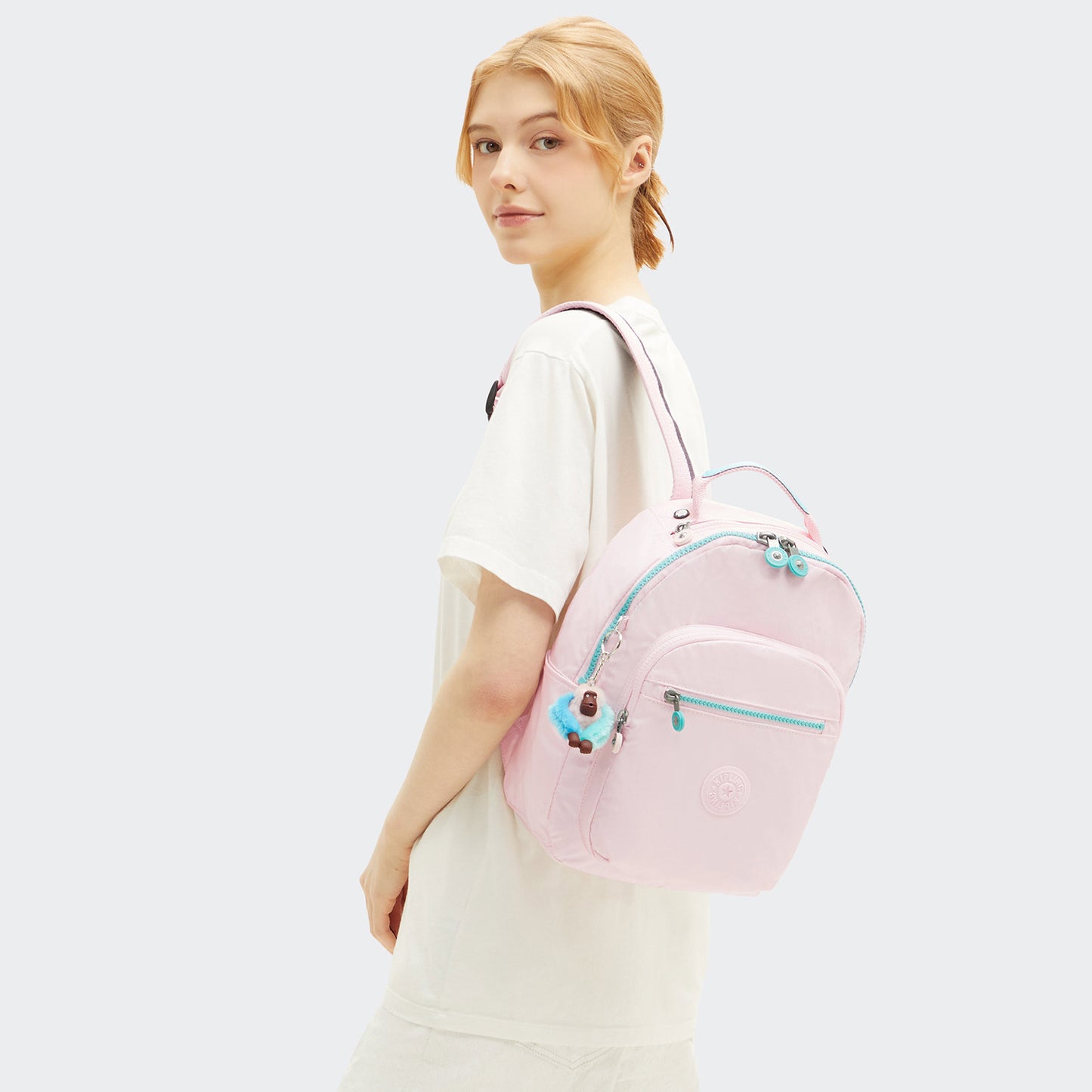 Kipling Seoul S pink met