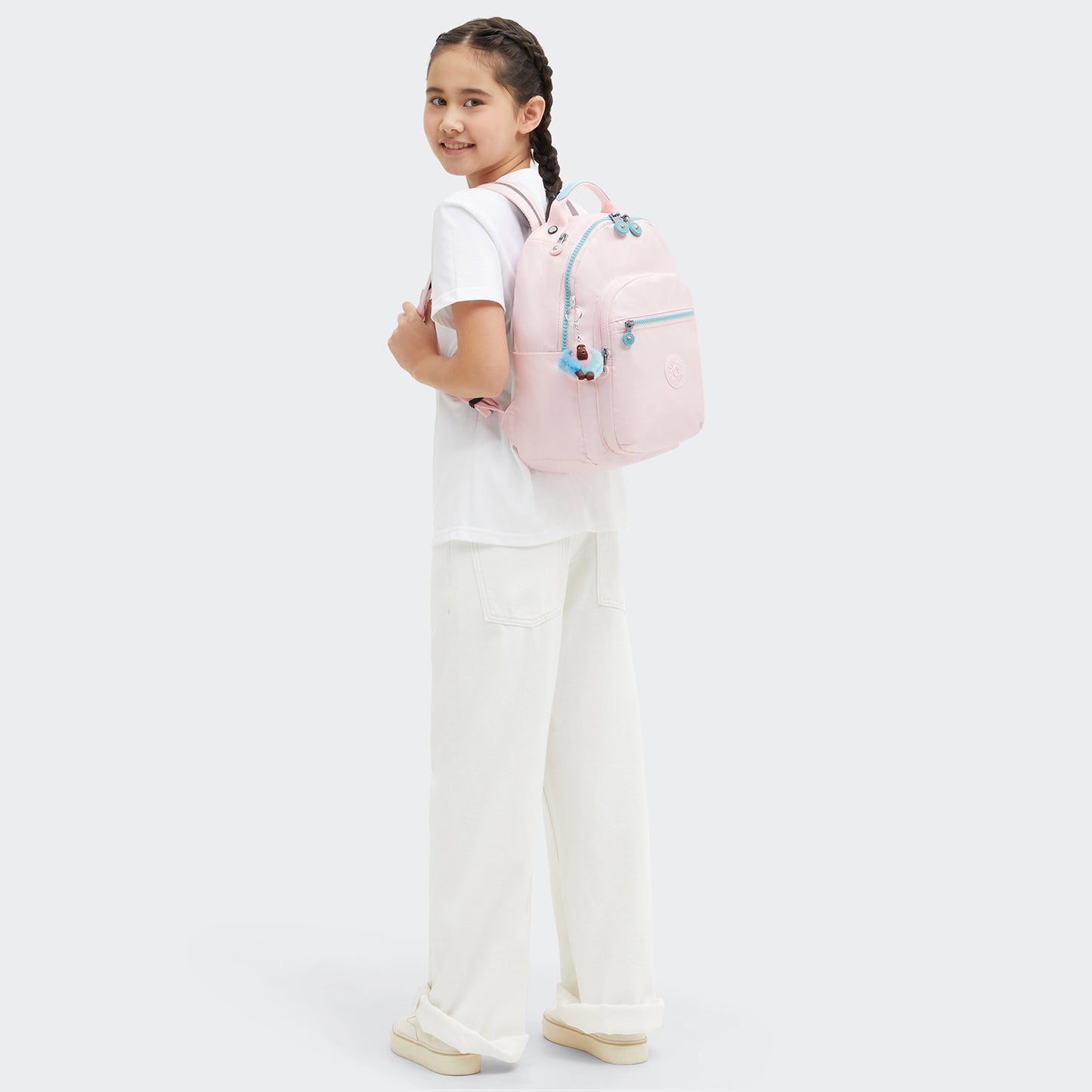 Kipling Seoul S pink met