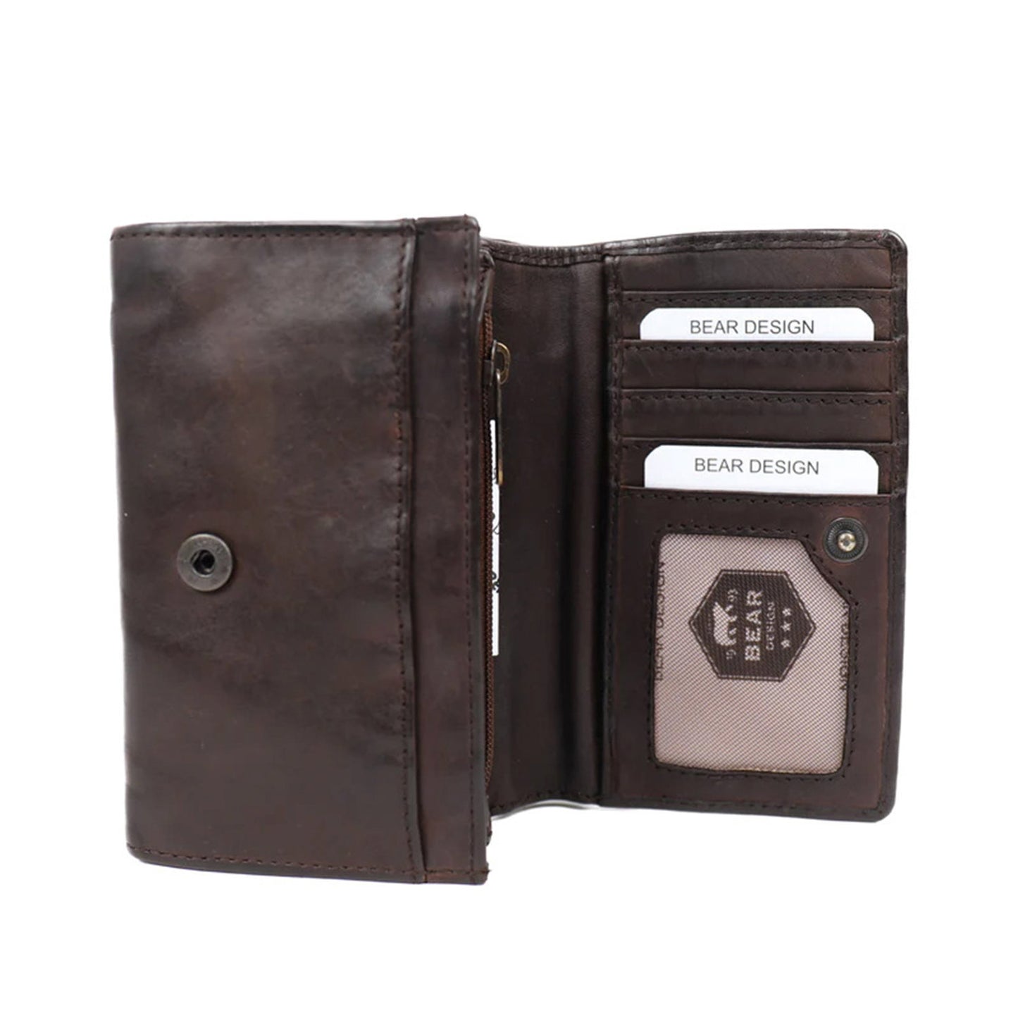 Bear Design Cow Lavato Wallet brown