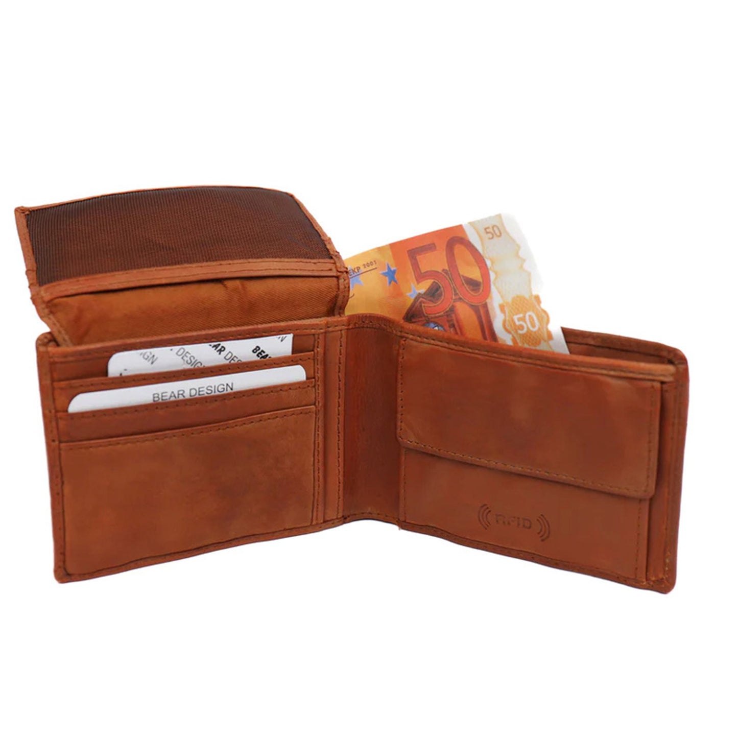 Bear Design Joep Billfold cognac