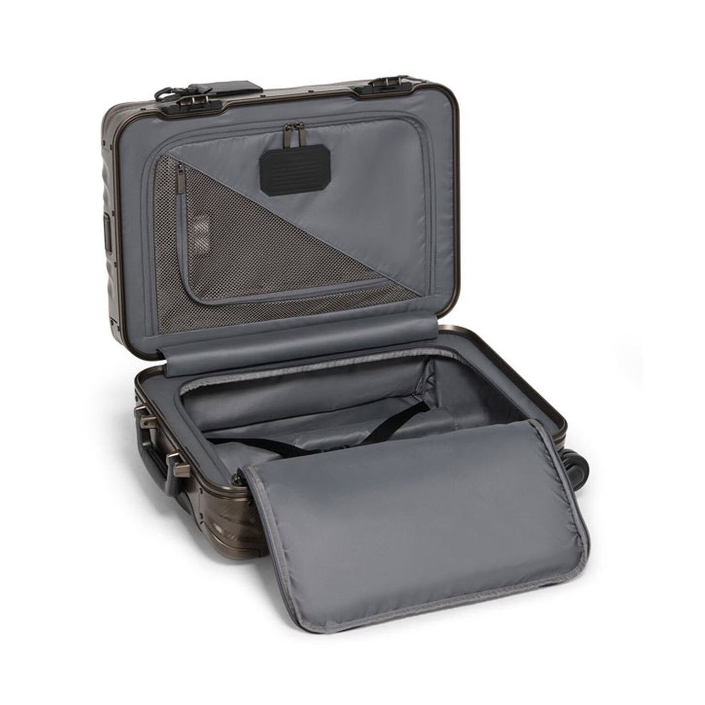 TUMI 19 Degree Aluminum International Carry-On textured gunmetal