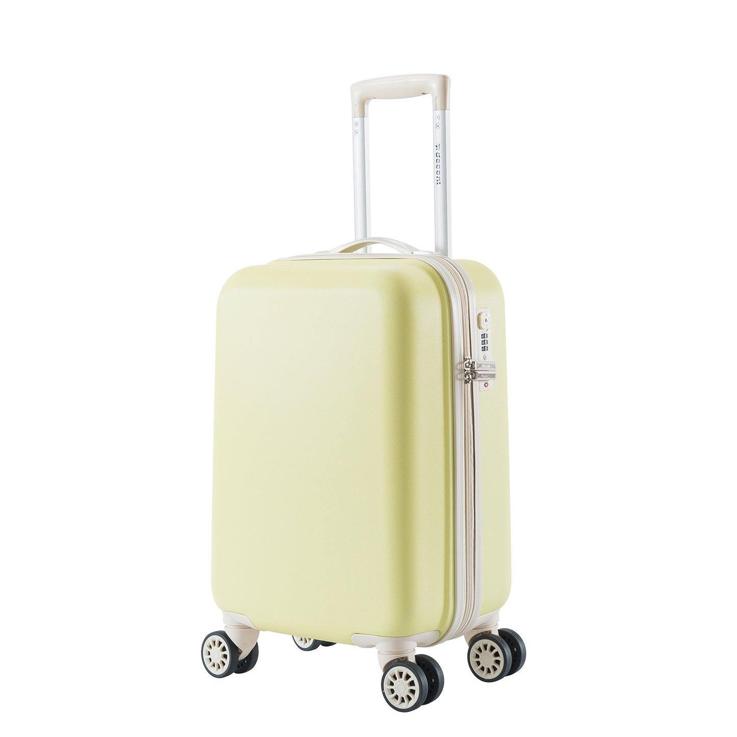 Decent Star-Maxx Handbagage Trolley 55 pastel geel