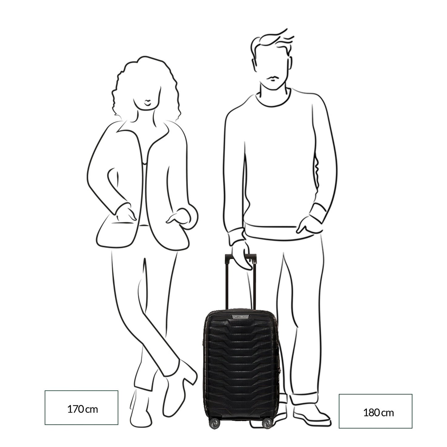 Samsonite Proxis Spinner 55/20 Expandable Length 35Cm flame
