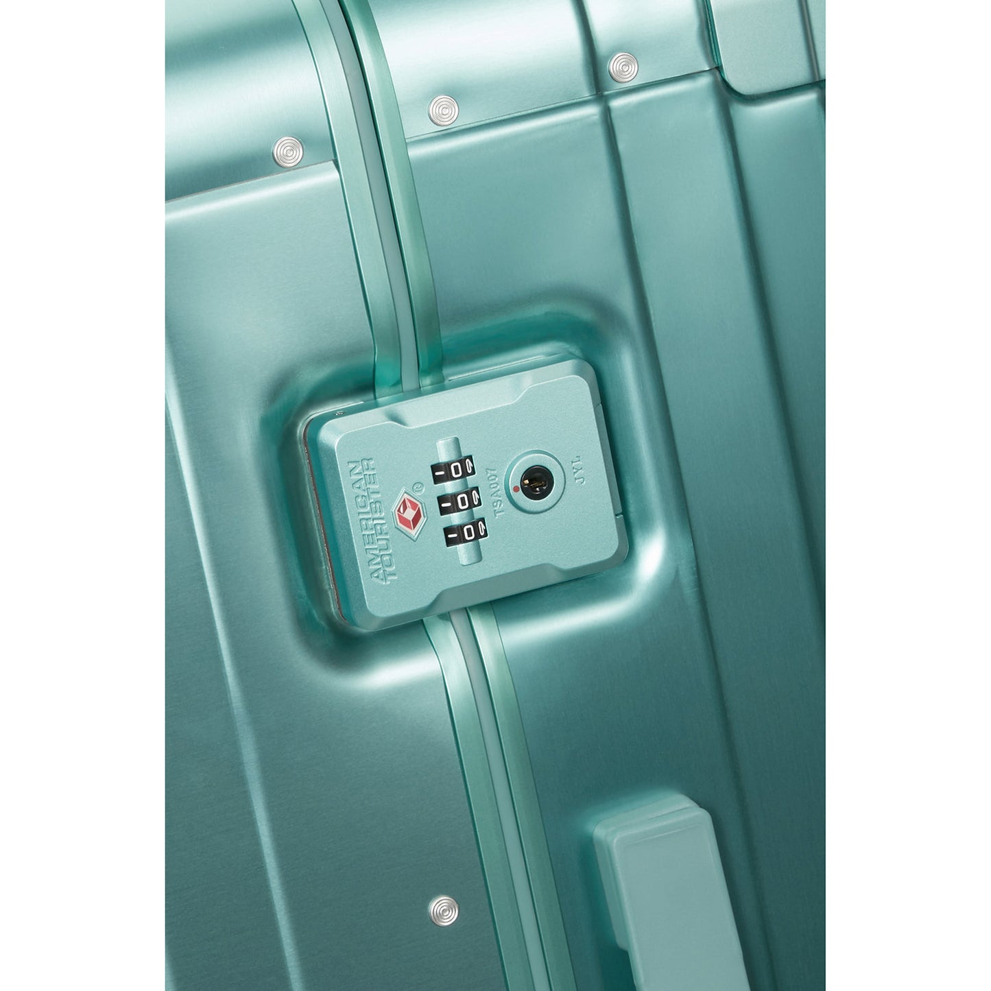 American Tourister Soundbox Aluminium Spinner 55 Expandable dusty turquoise