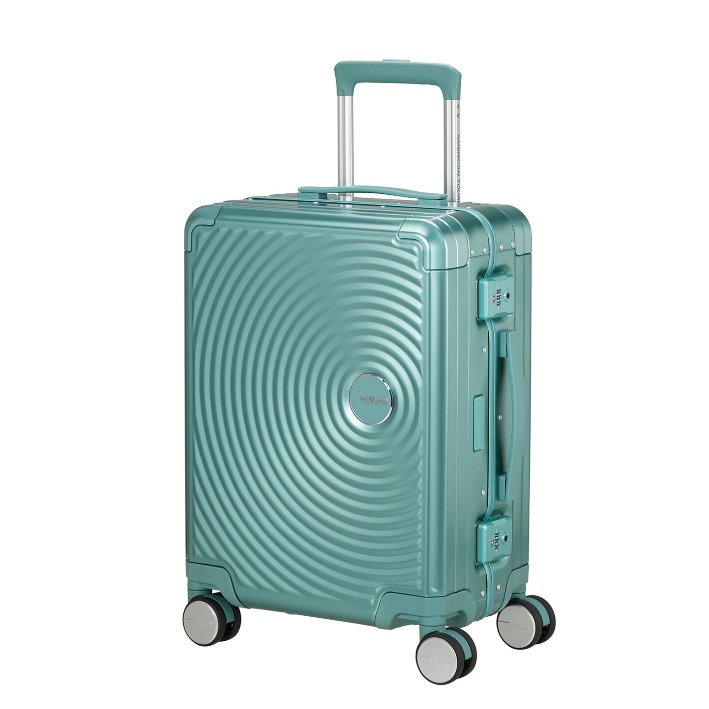 American Tourister Soundbox Aluminium Spinner 55 Expandable dusty turquoise