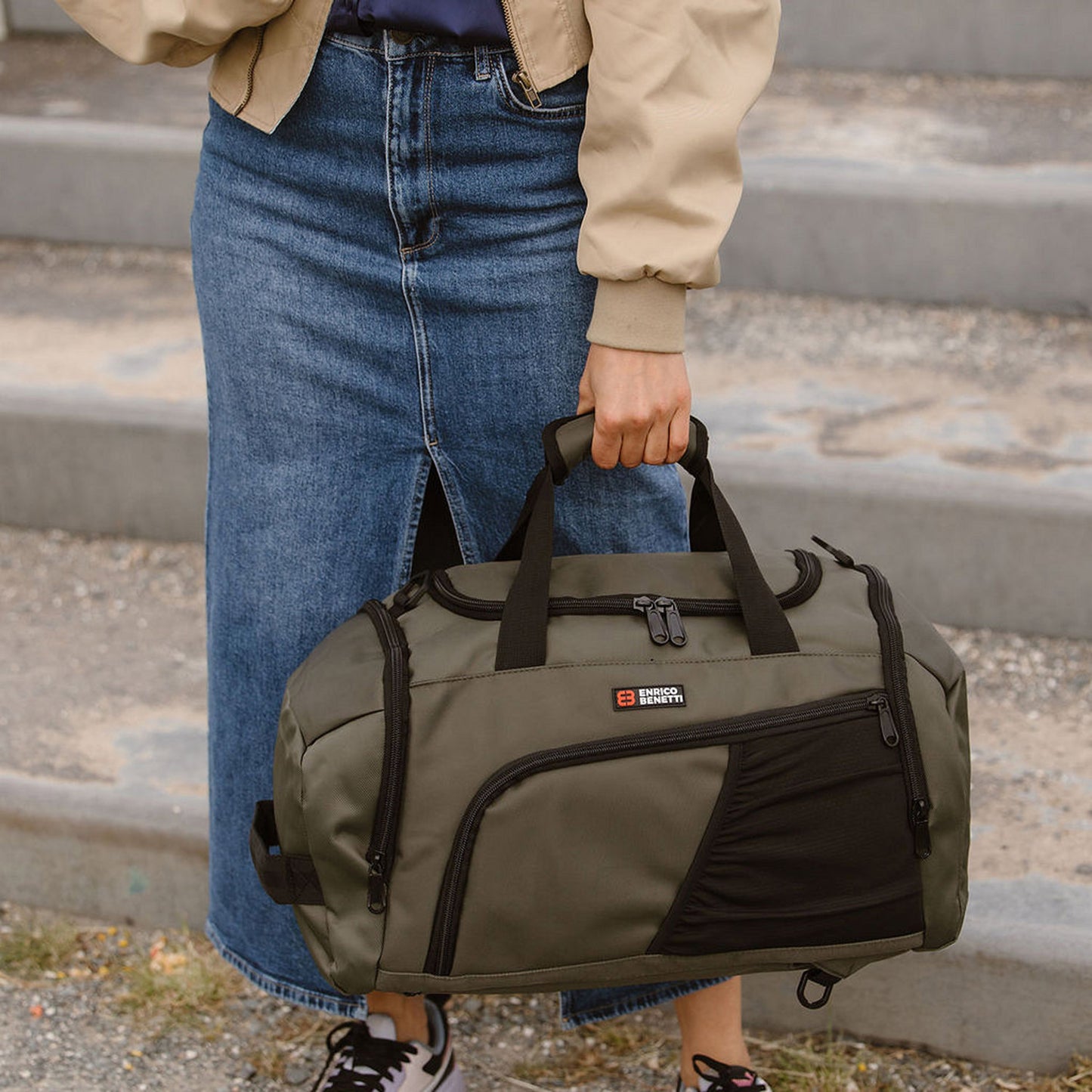 Enrico Benetti Innsbruck Duffle olive