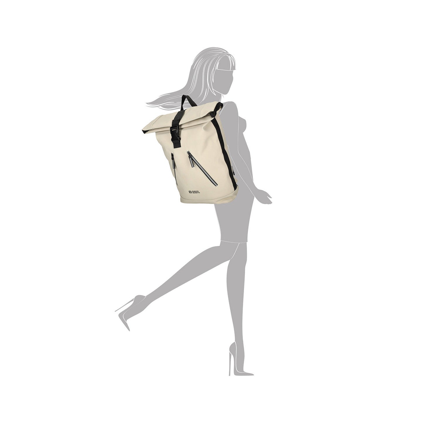 Enrico Benetti Bergen Laptop Backpack 17" light taupe