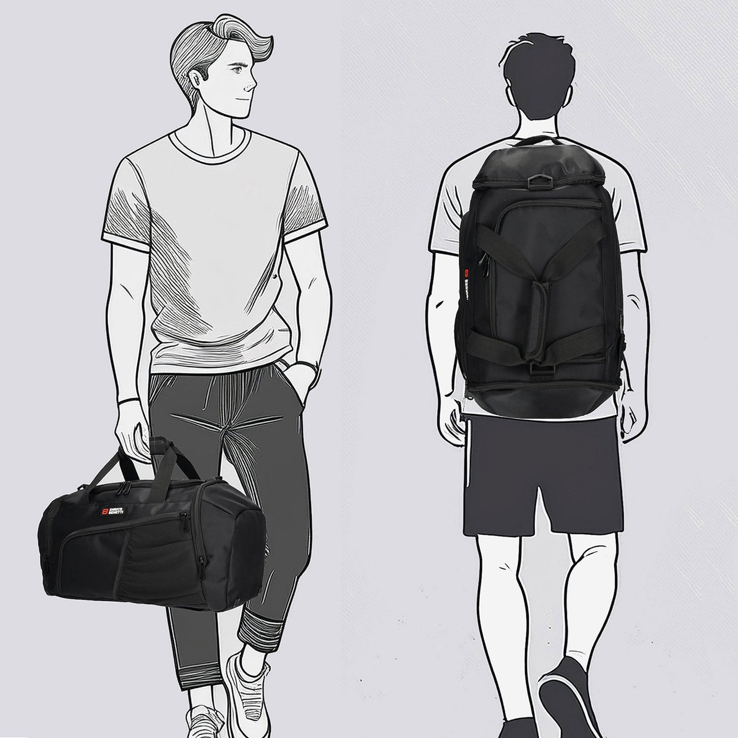 Enrico Benetti Innsbruck Duffle black