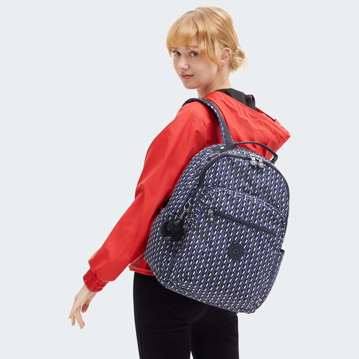 Kipling Seoul Backpack 3d k blue
