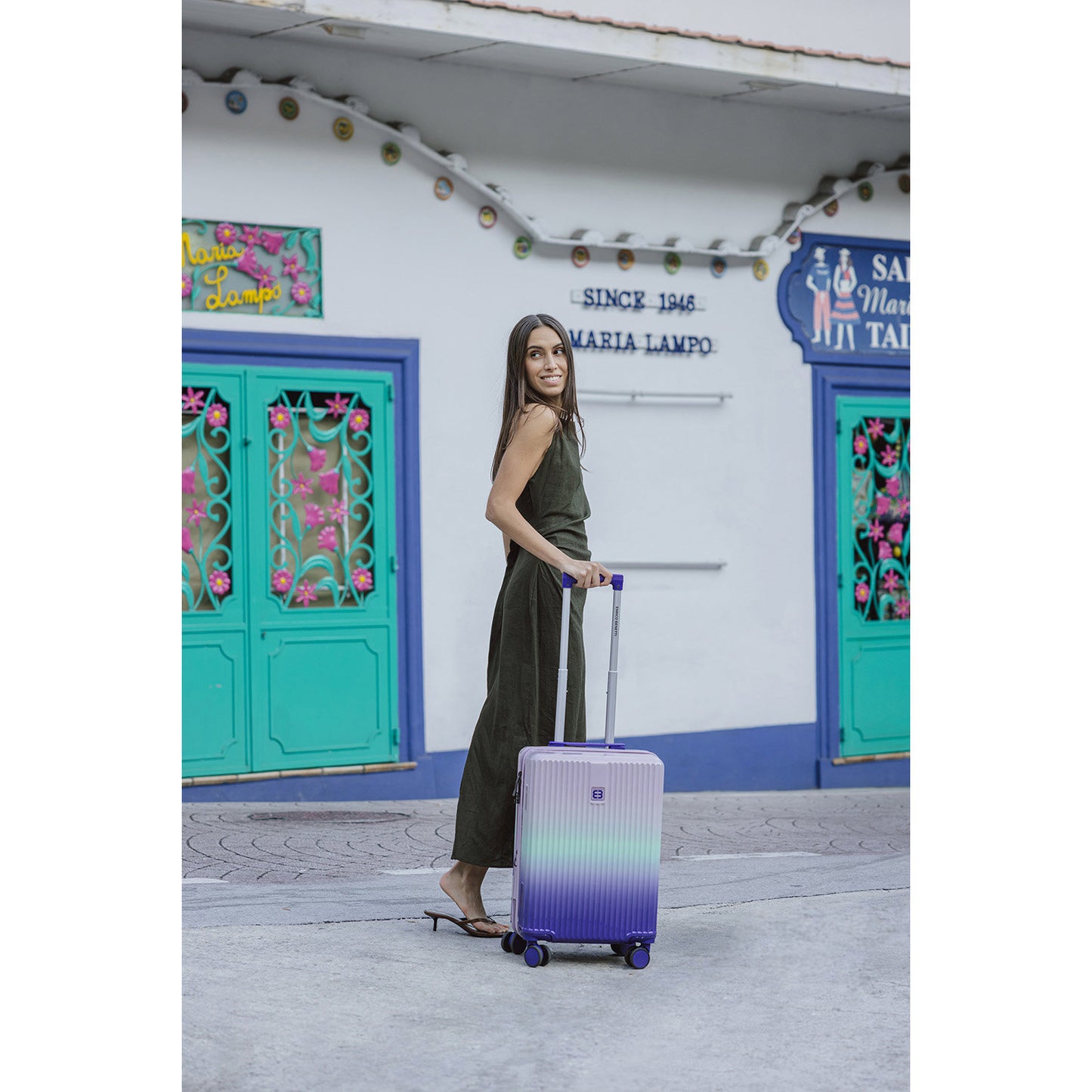 Enrico Benetti Havana Cabin Trolley 55 Expandable purple