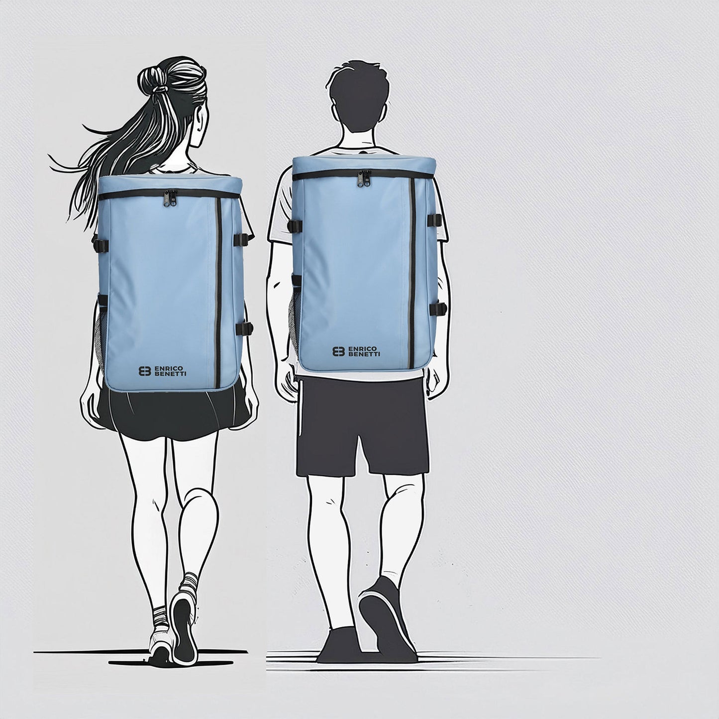 Enrico Benetti Arctic Backpack 15" light blue