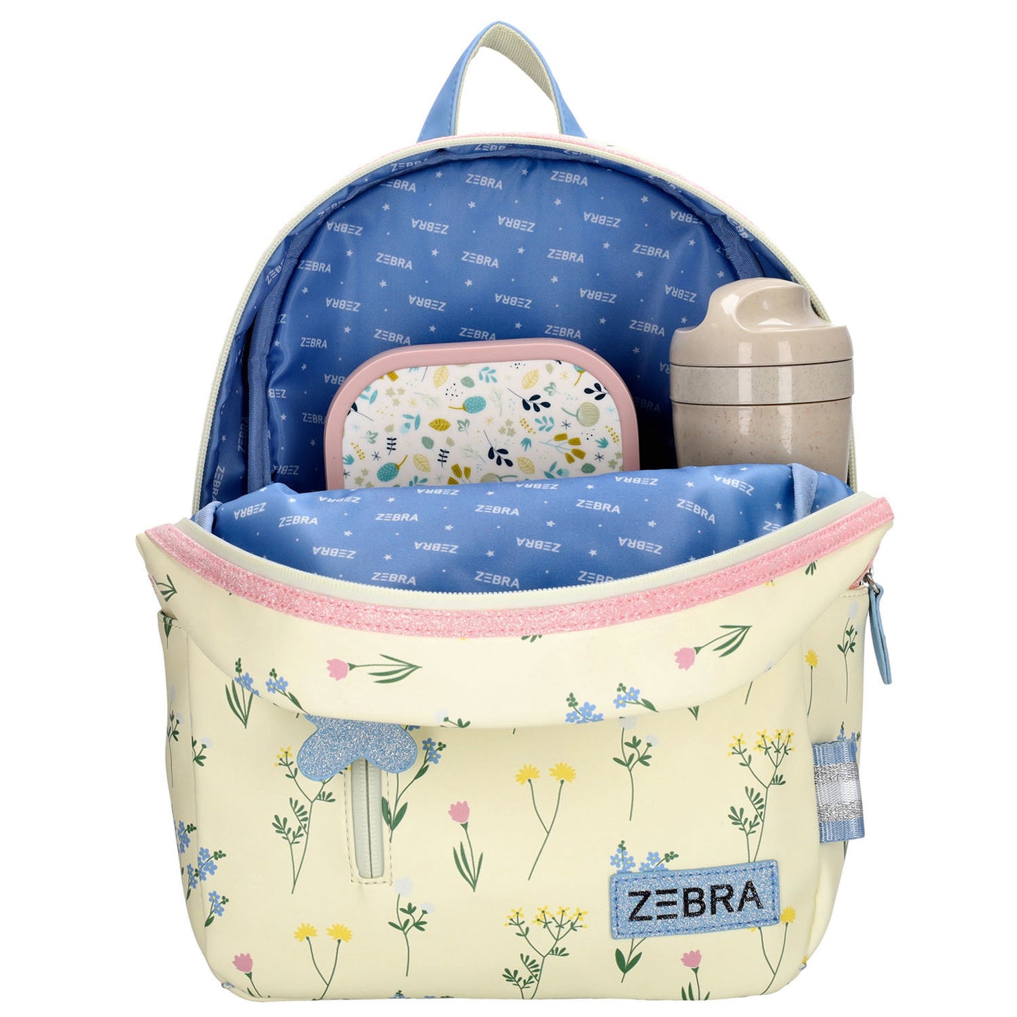 Zebra Trends Saar Backpack creme flowers