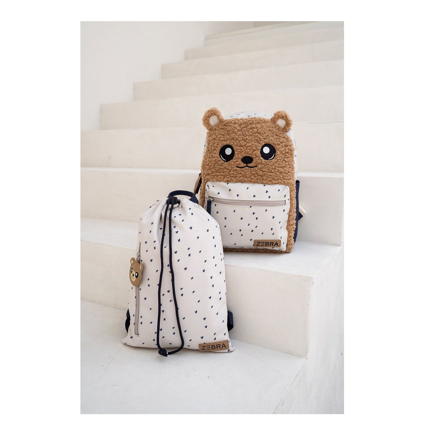 Zebra Trends Buddies Backpack beige bows