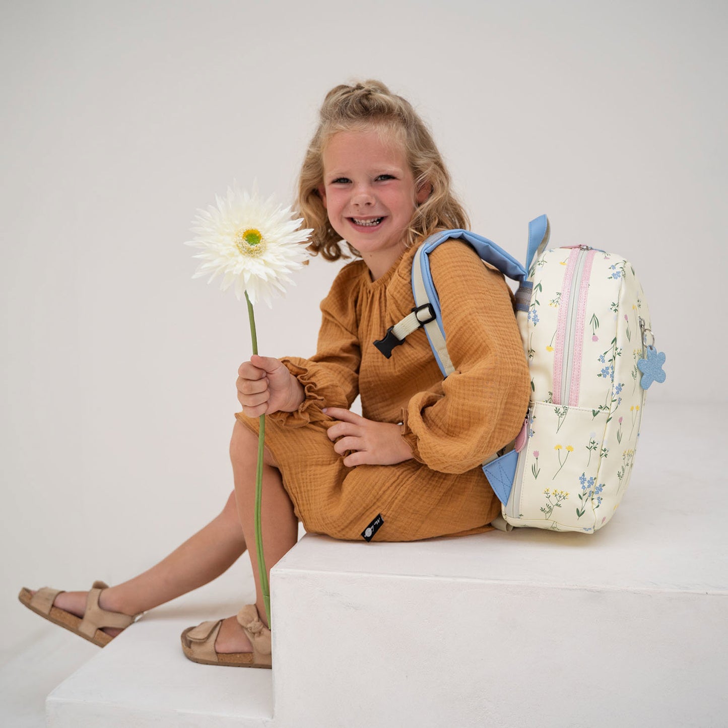 Zebra Trends Saar Backpack creme flowers