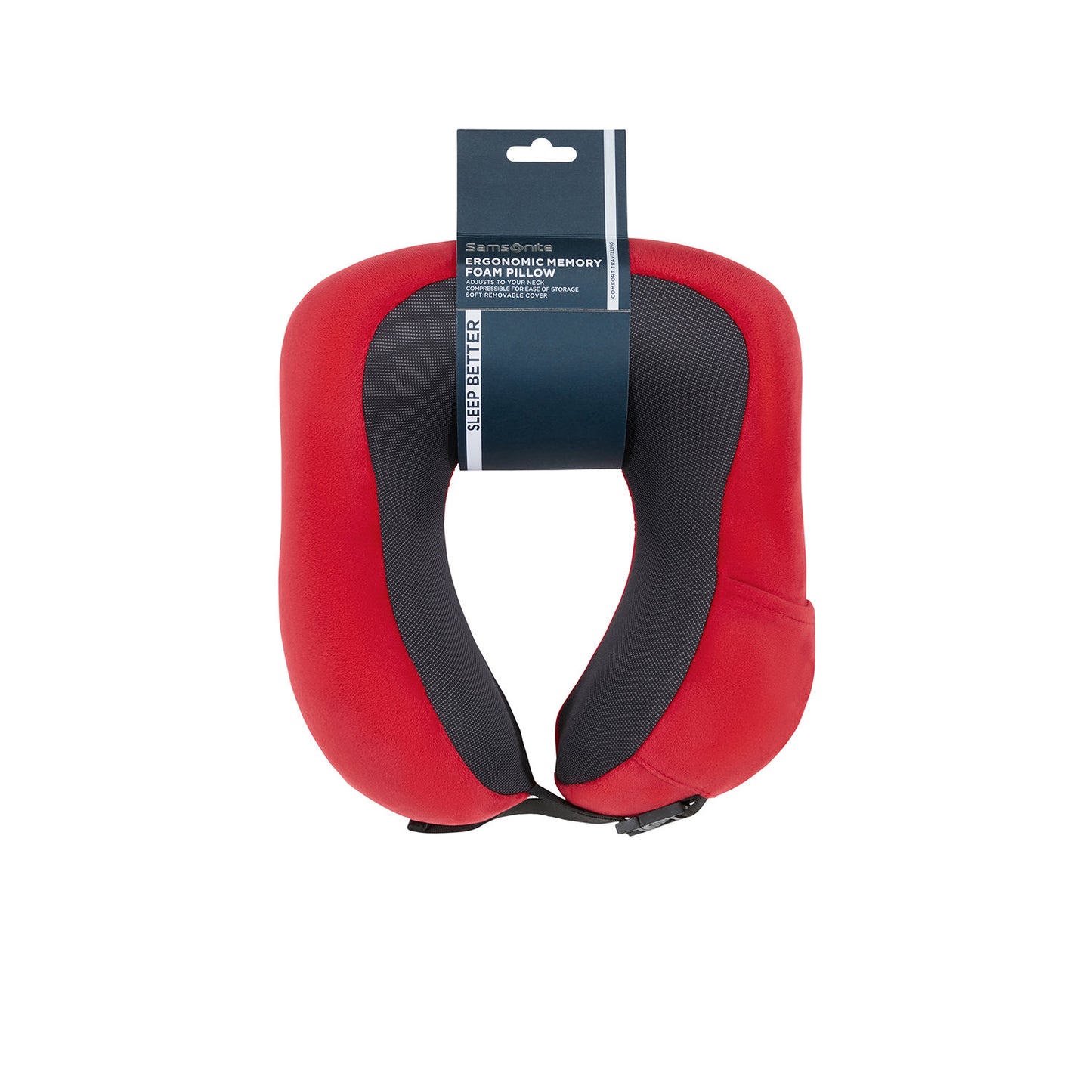 Samsonite TA Revolution Ergonomic Memory Foam Pillow red