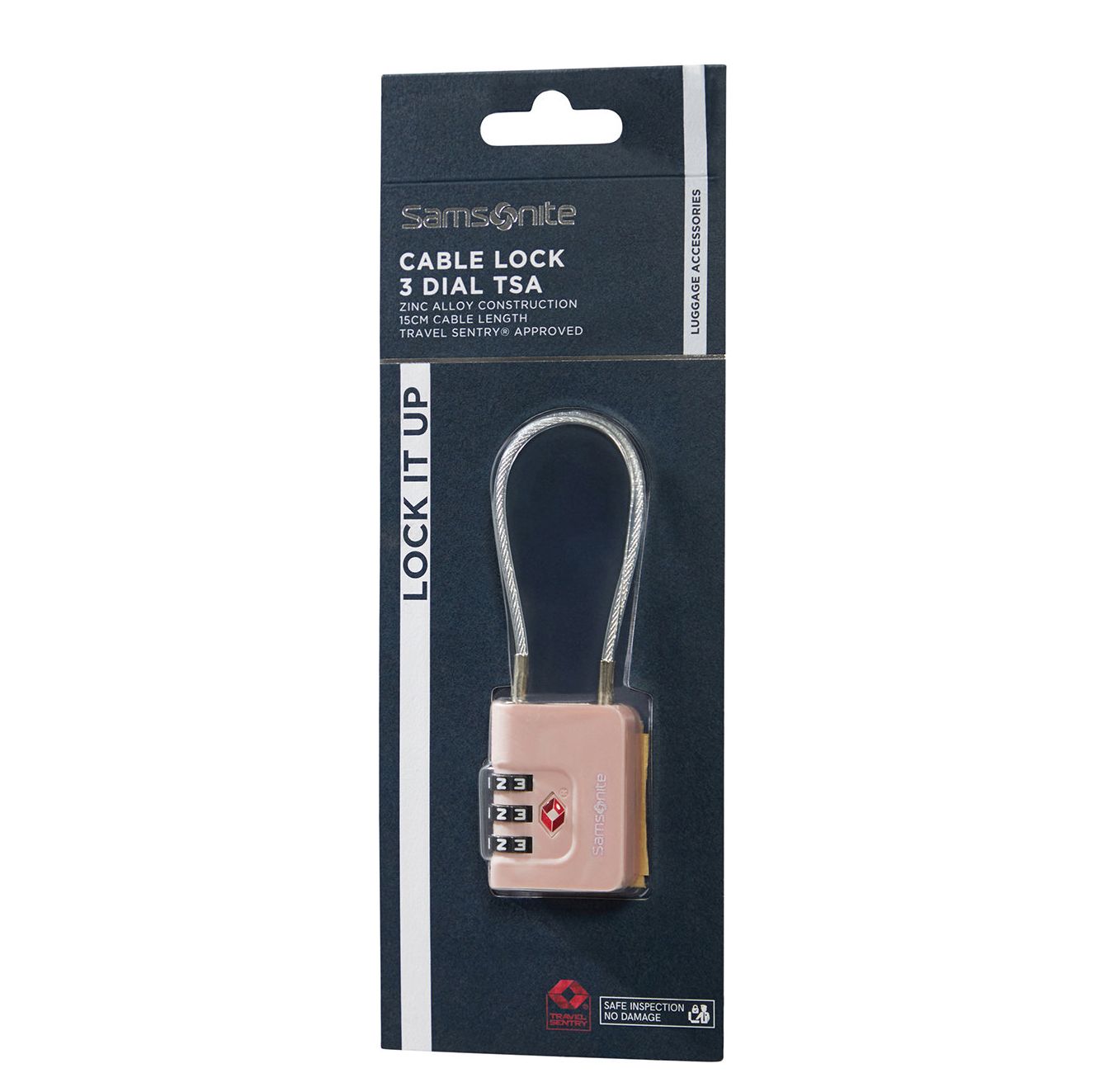 Samsonite TA Revolution Cablelock 3 Dial TSA rose