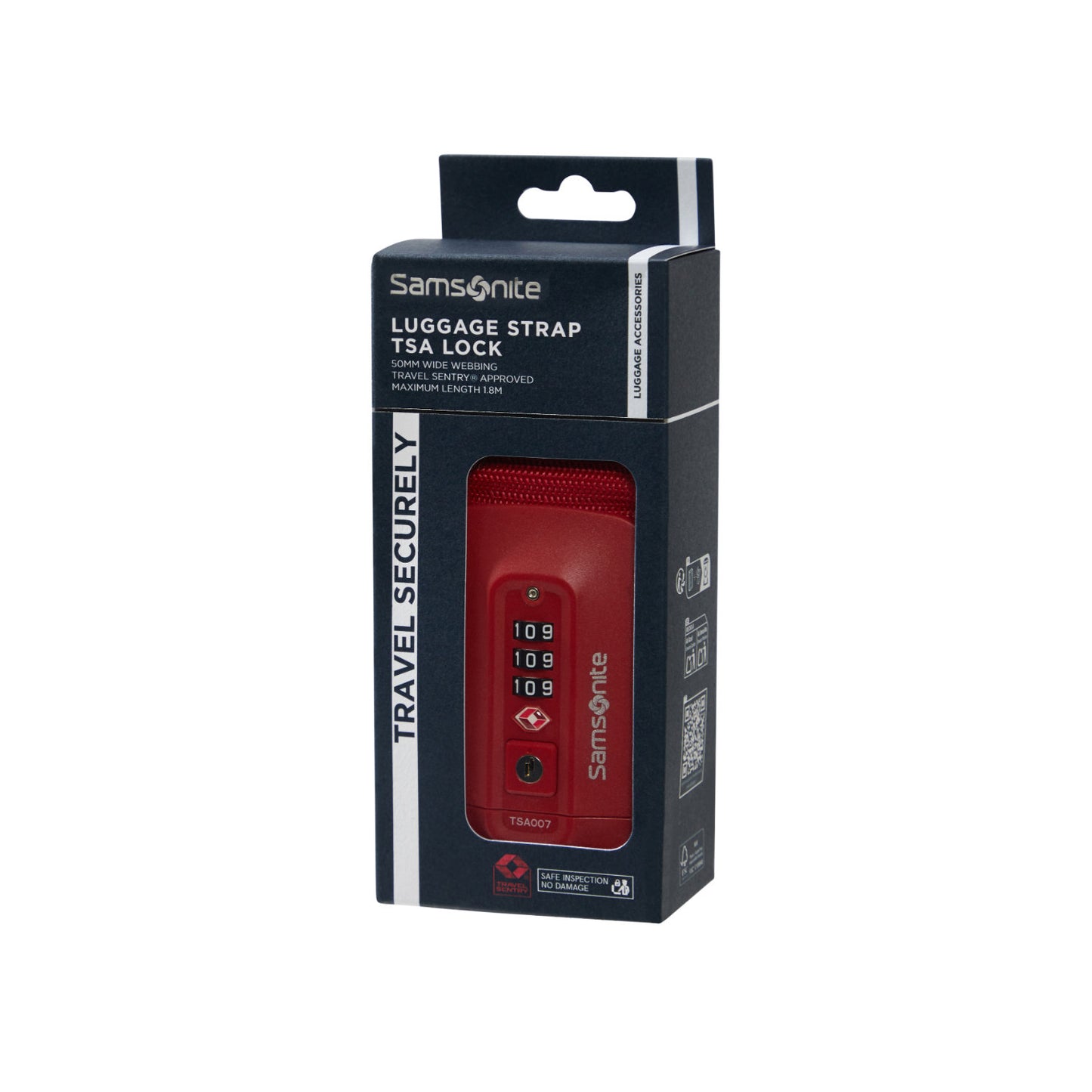 Samsonite TA Revolution Luggage Strap/TSA Lock red