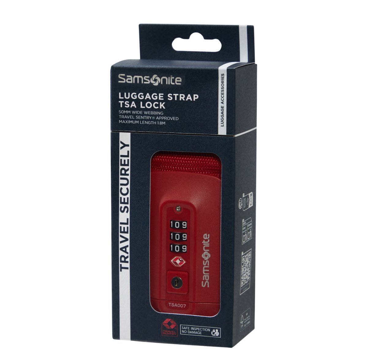 Samsonite TA Revolution Luggage Strap/TSA Lock red