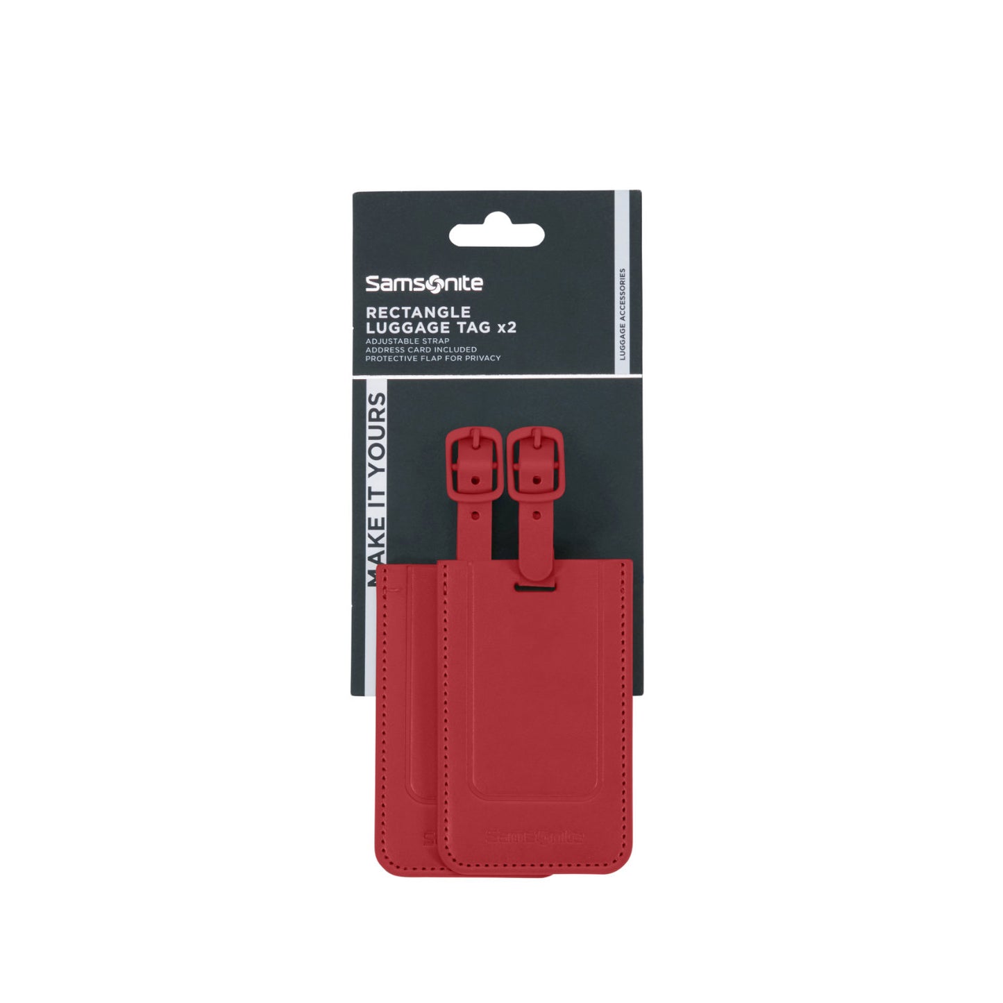 Samsonite TA Revolution Rectangle Luggage Tag X2 red
