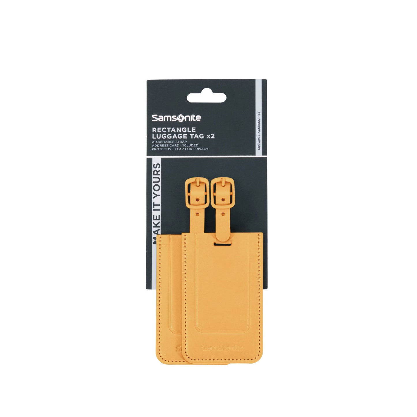 Samsonite TA Revolution Rectangle Luggage Tag X2 yellow