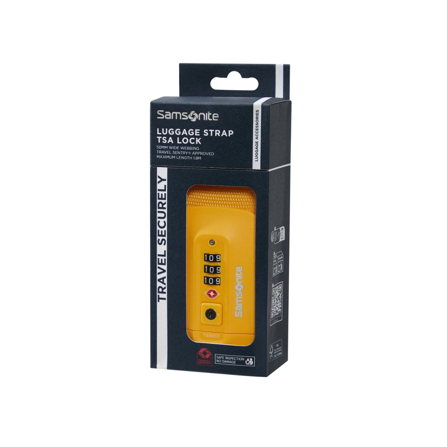 Samsonite TA Revolution Luggage Strap/TSA Lock yellow