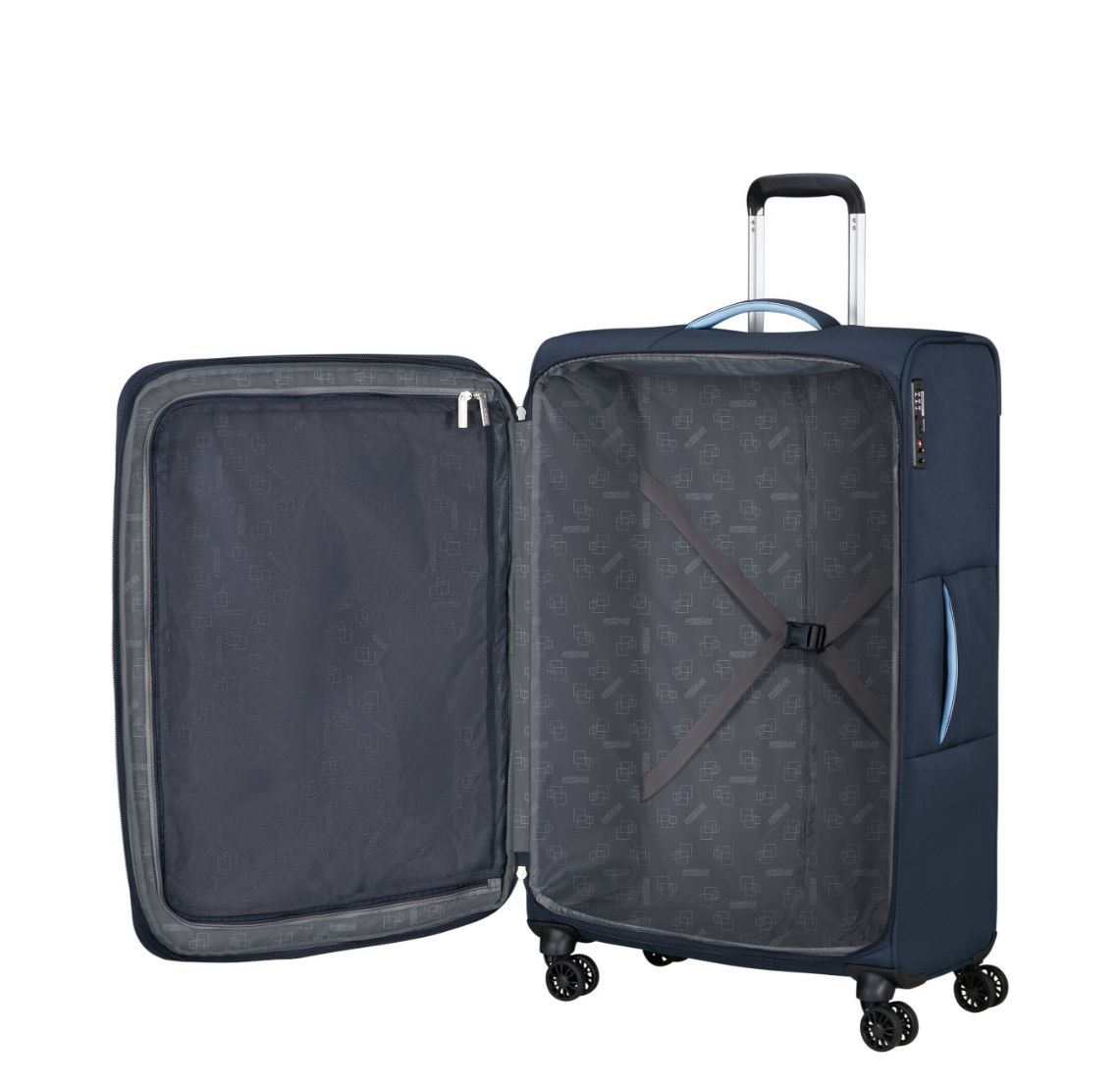American Tourister Cloudrider Spinner L Expandable TSA sky navy