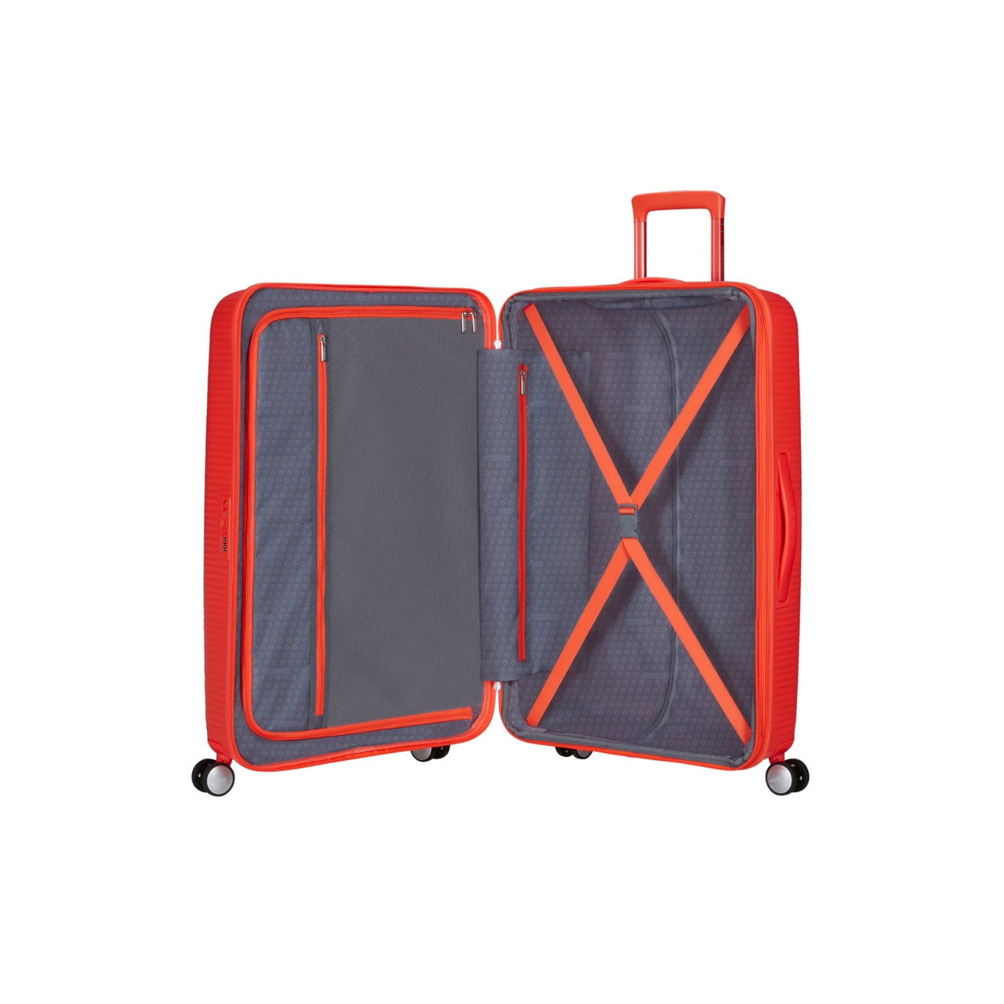 American Tourister Soundbox Spinner 77/28 TSA Expandable neon orange