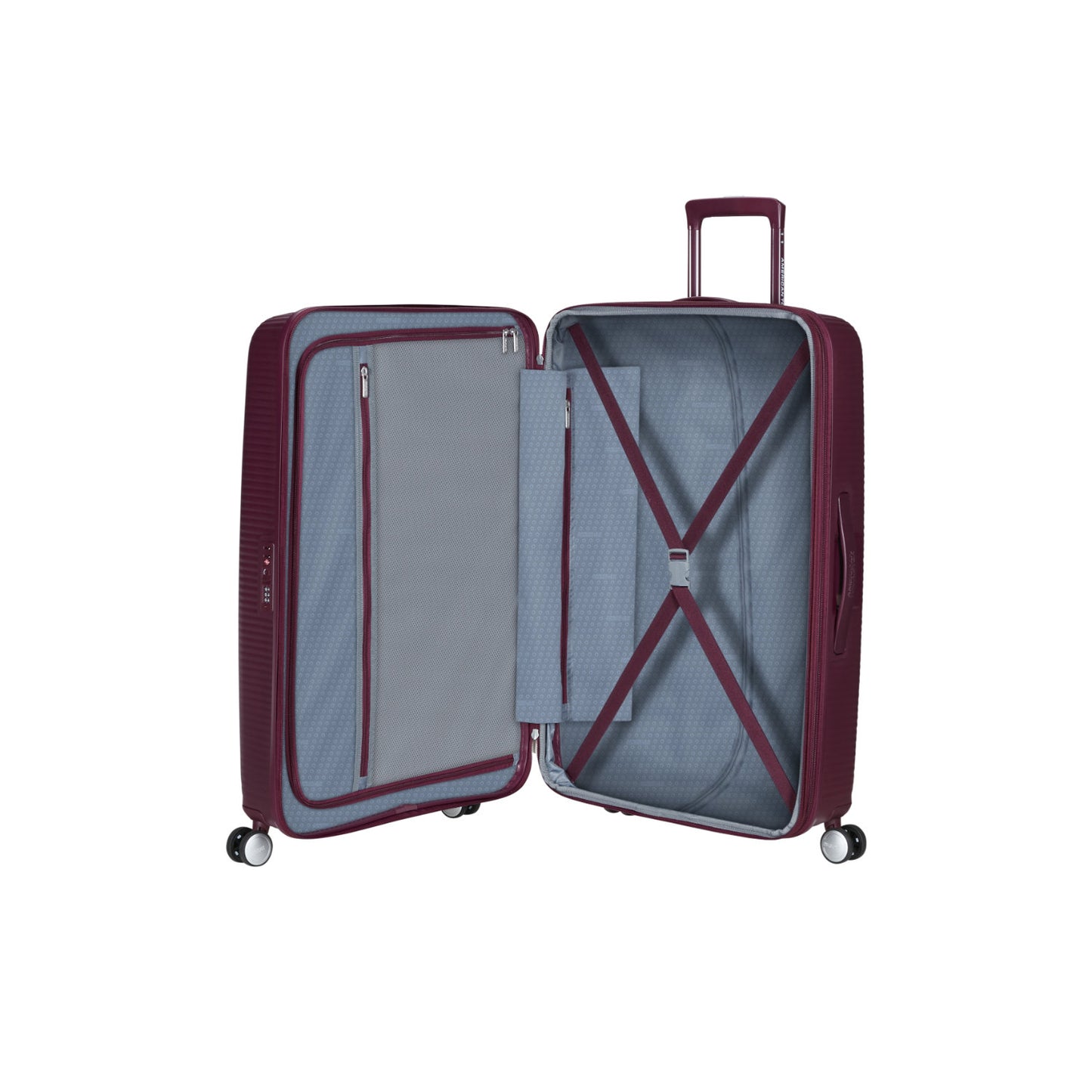 American Tourister Soundbox Spinner 77/28 TSA Expandable wild cherry