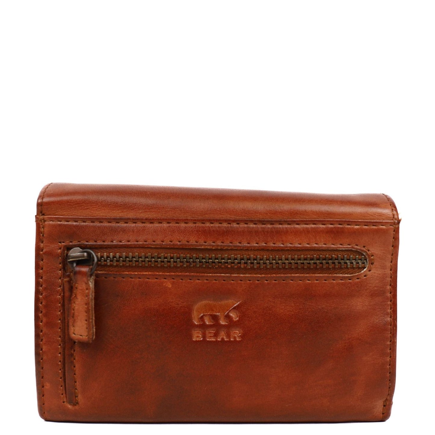Bear Design Cow Lavato Wallet cognac
