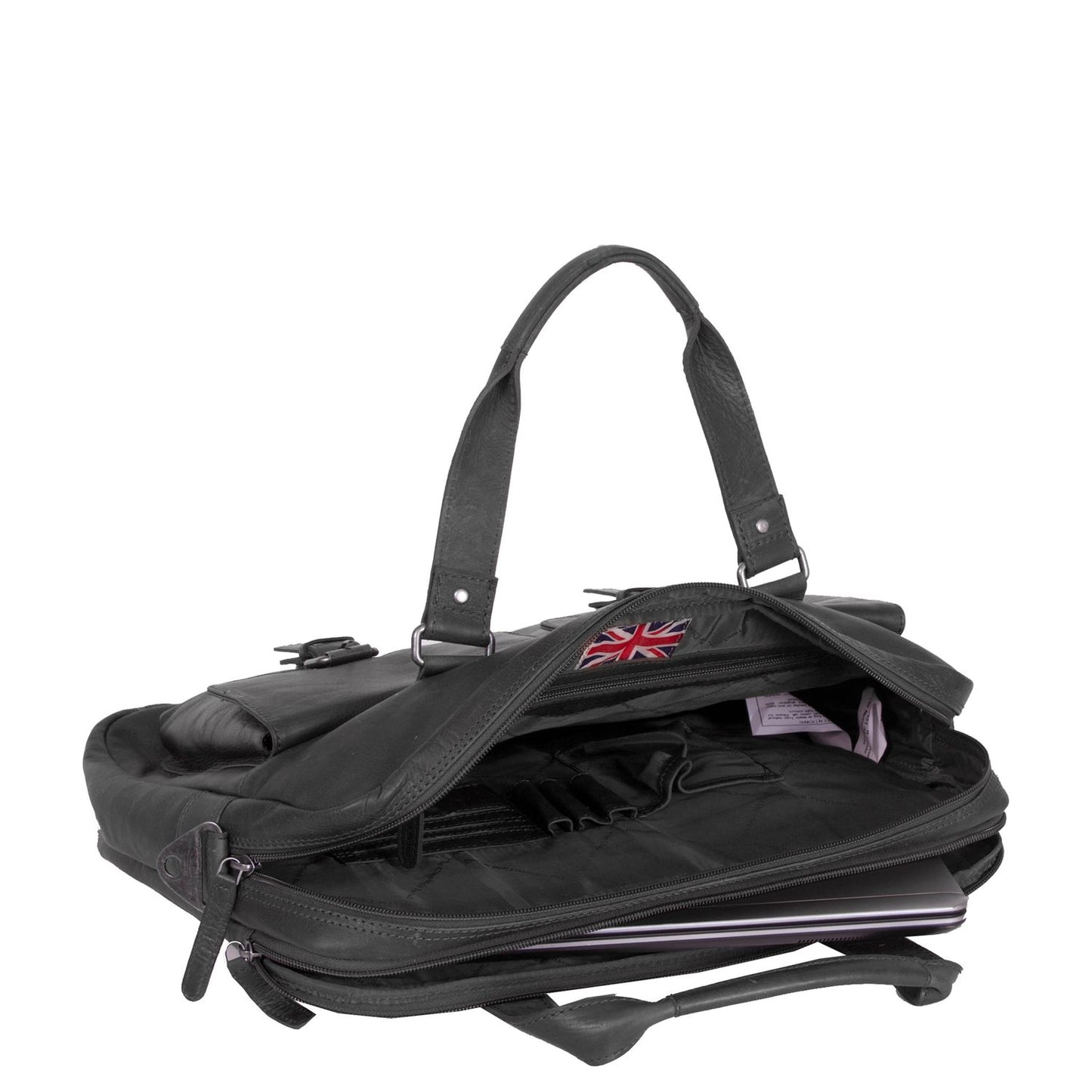The Chesterfield Brand Dylan Laptop Shoulderbag 17" black