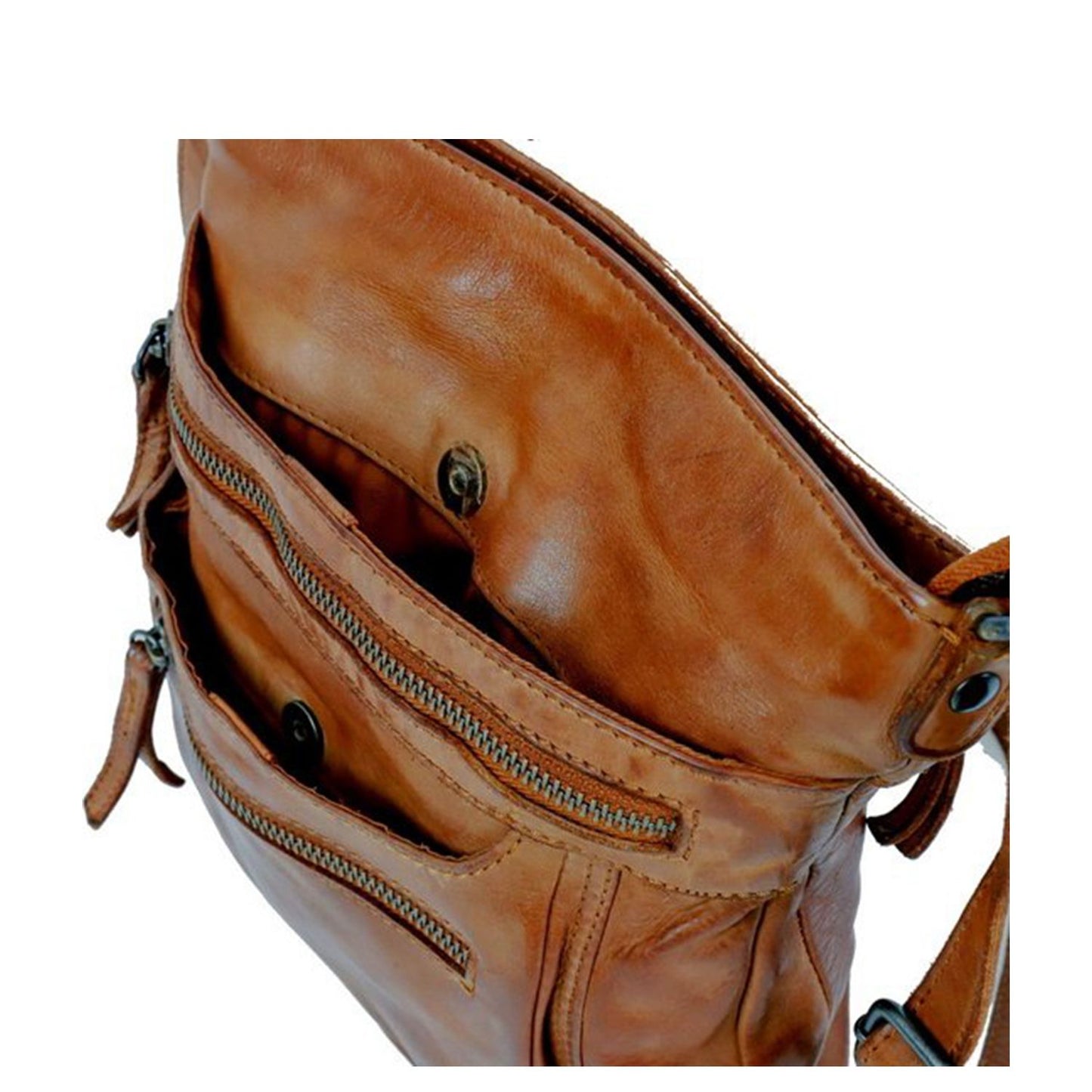 Bear Design Cow Lavato Marion Shoulderbag cognac