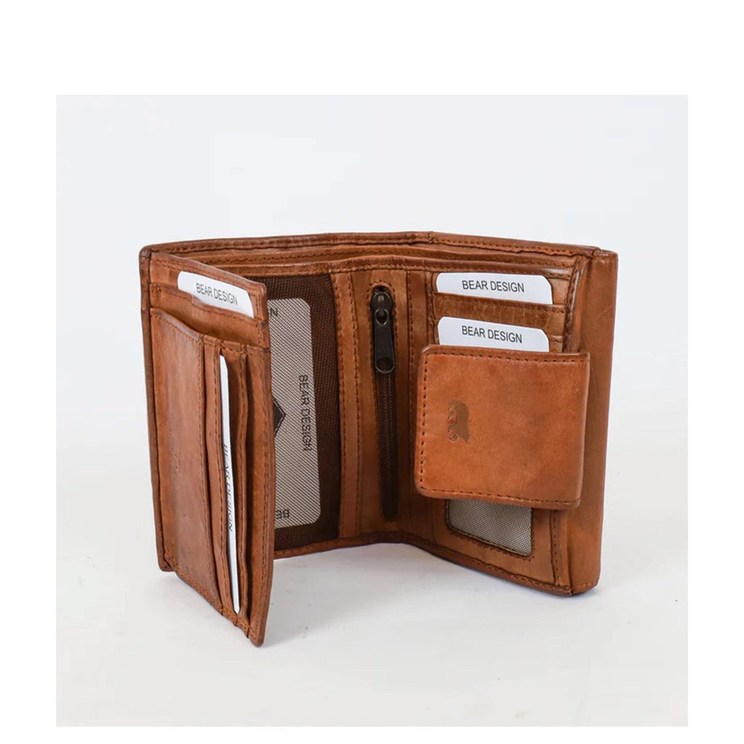 Bear Design Cow Lavato Jill Wallet CL16211 cognac