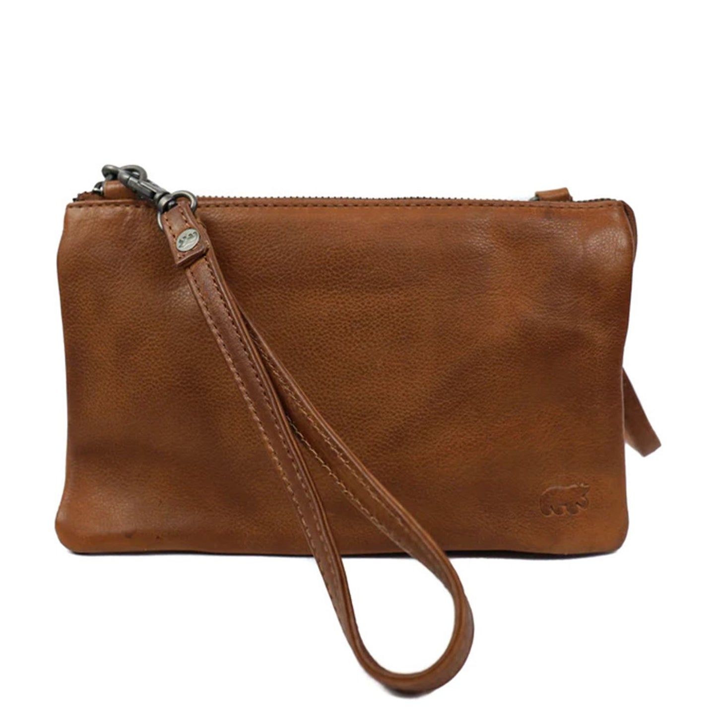 Bear Design Callisto Pelle Clutch cognac