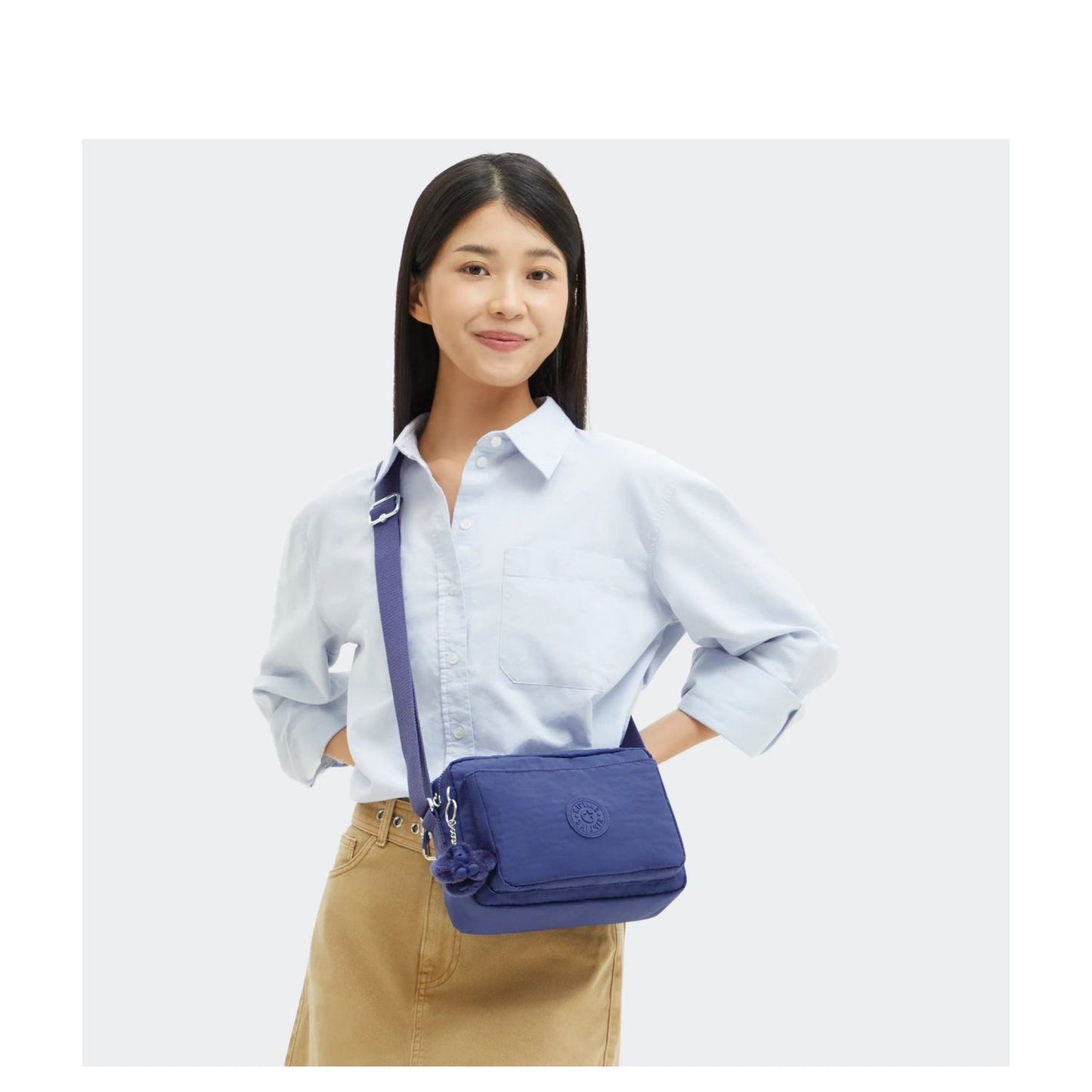 Kipling Abanu Medium Crossbody ocean blue