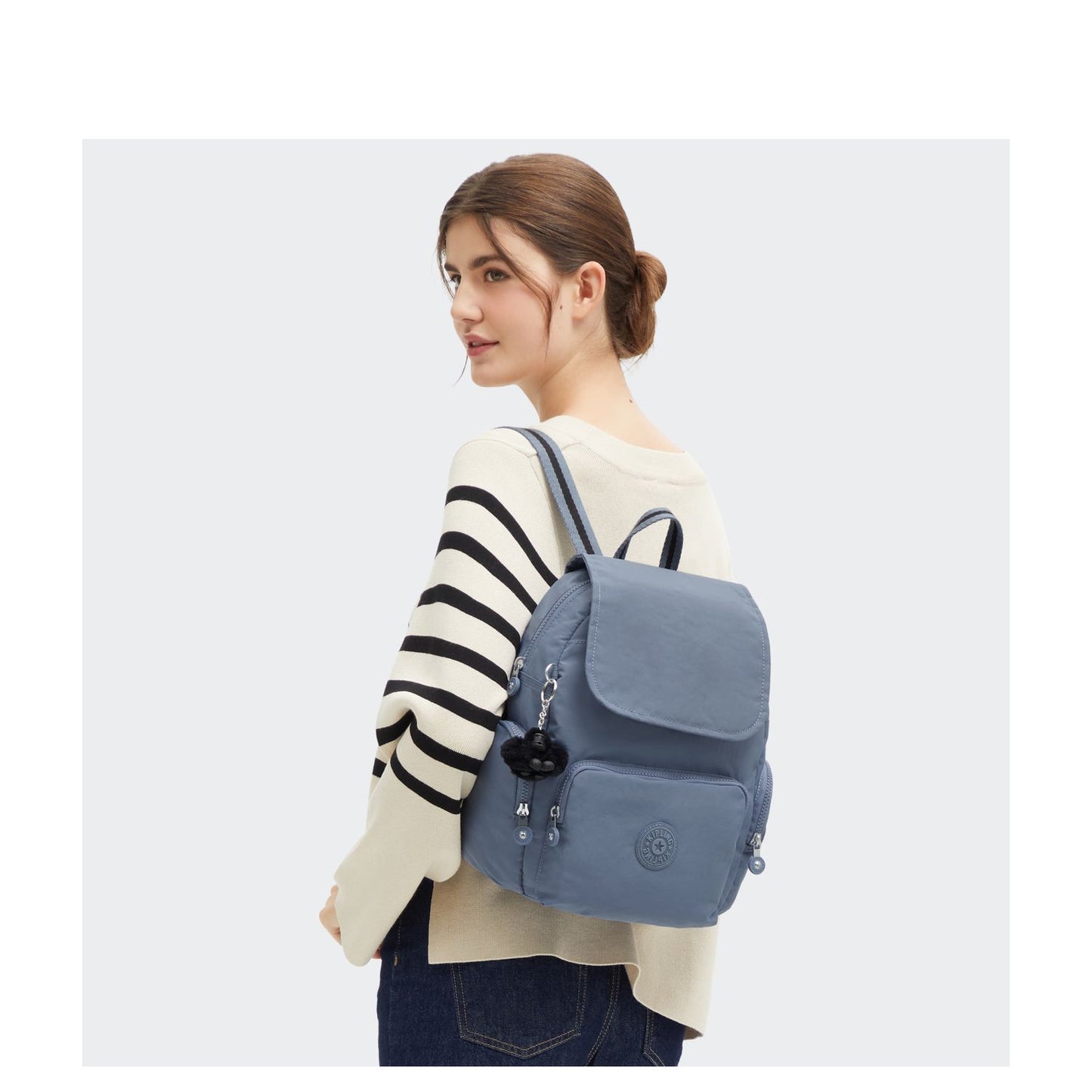 Kipling City Zip S b blue stone