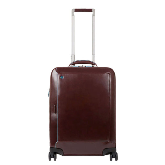 Piquadro Blue Square Cabin Trolley Front Pocket 15.6" mahogany
