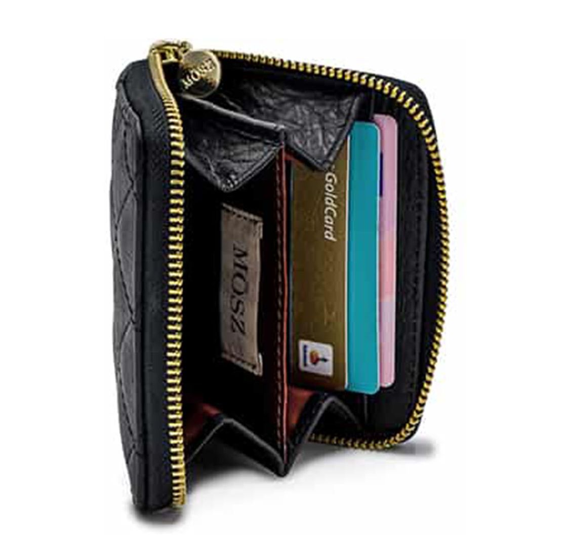 MOSZ Sophie Wallet quilted black