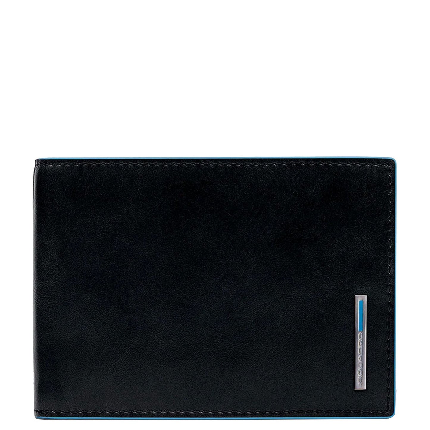 Piquadro Blue Square Men's Wallet With Flip Up With ID/Coin Pocket black