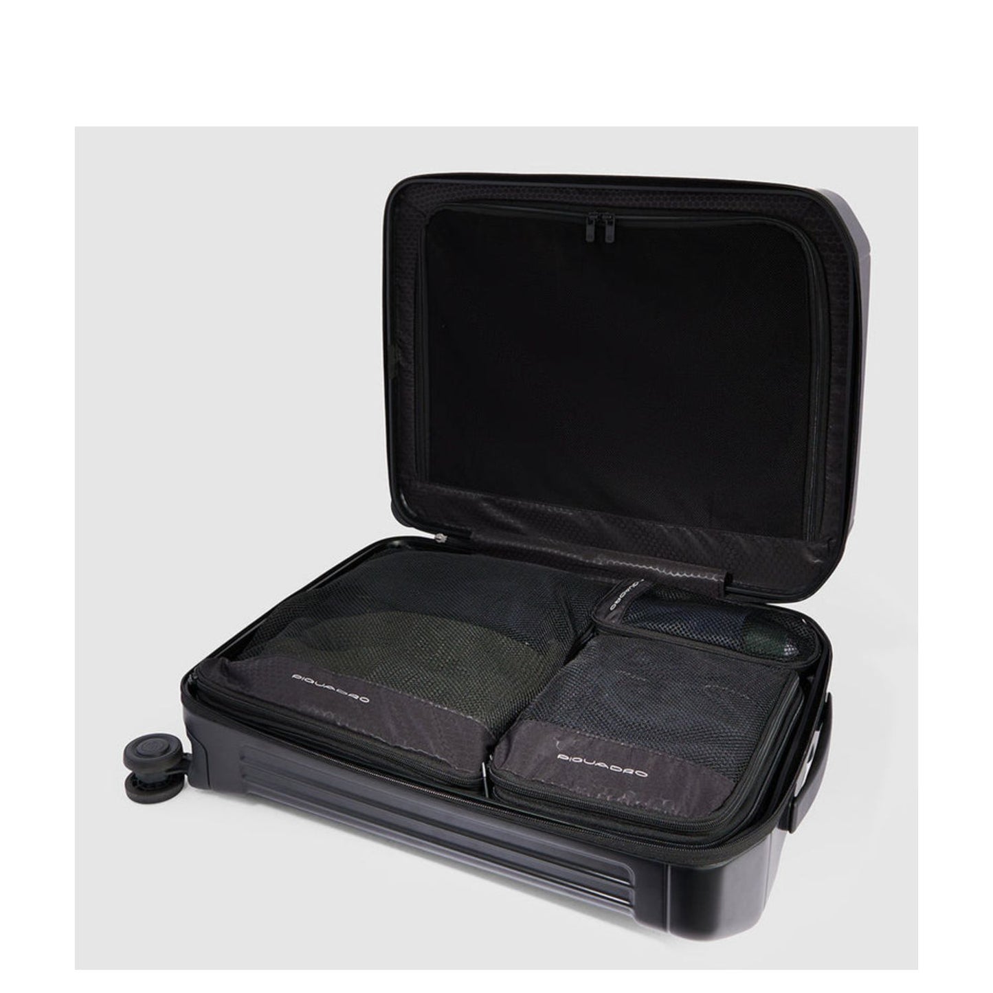 Piquadro PQ Light Fast Check Laptop Cabin Spinner 55 black