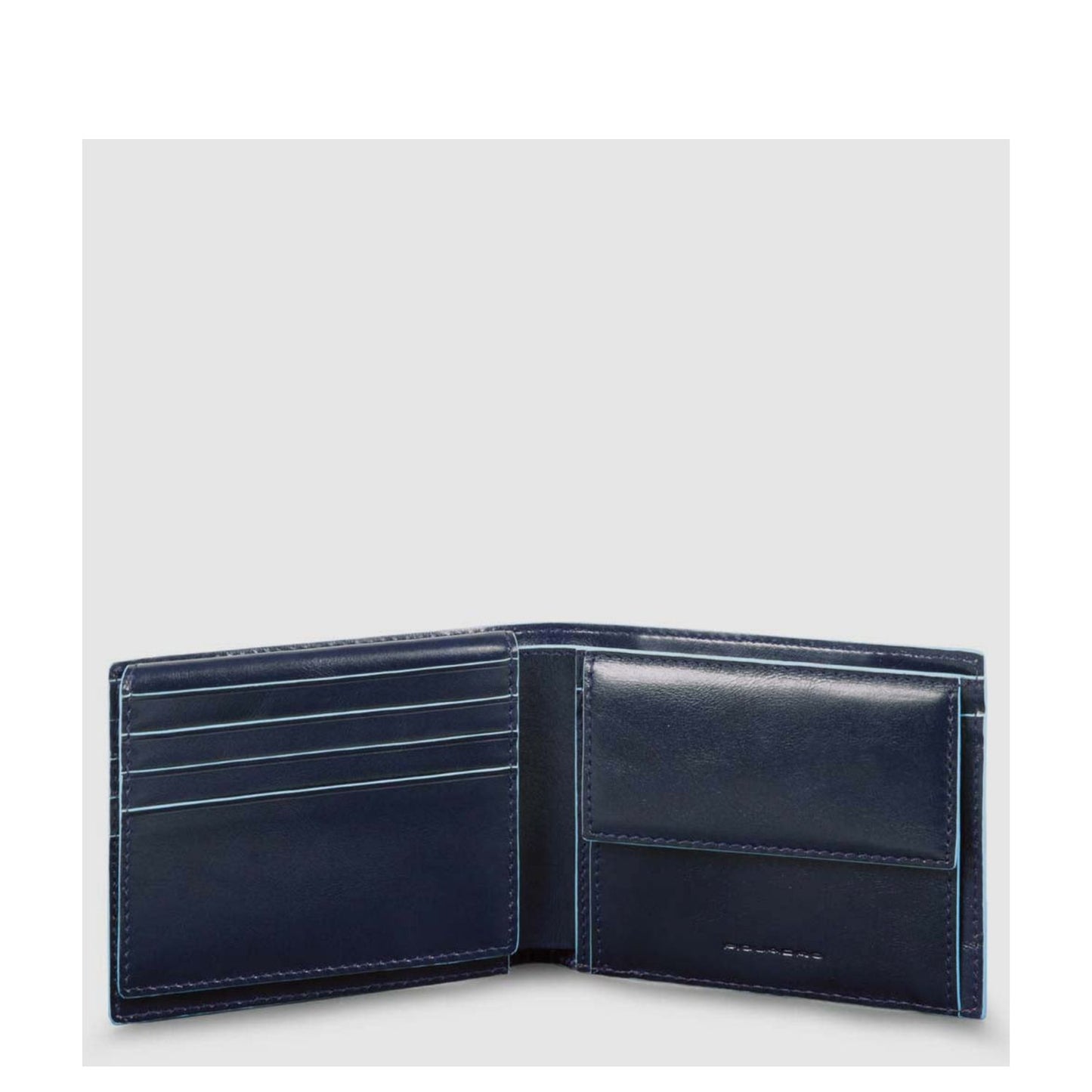 Piquadro Blue Square Men's Wallet With Flip Up/Coin Pocket night blue