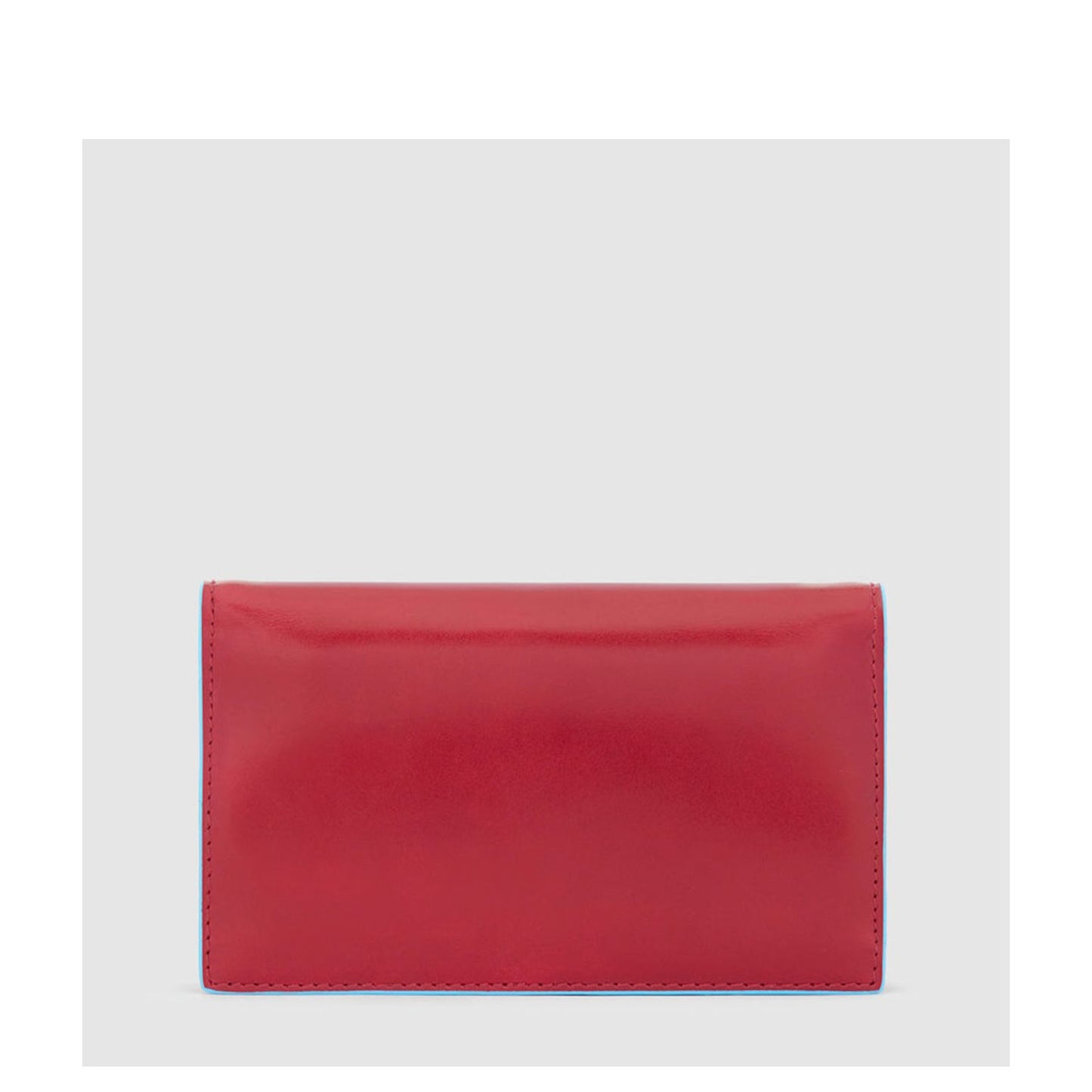 Piquadro Blue Square Women Wallet With Coin Case red