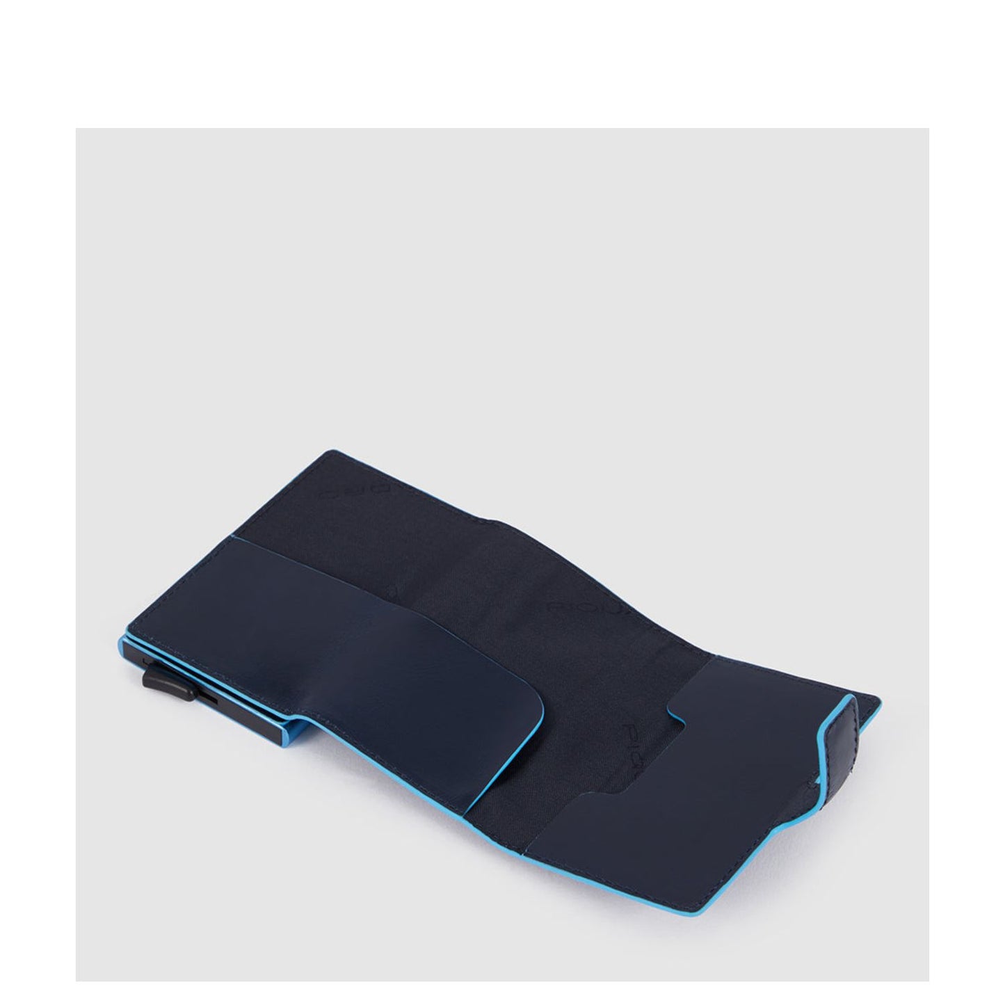 Piquadro Blue Square Credit Card Holder Case dark blue