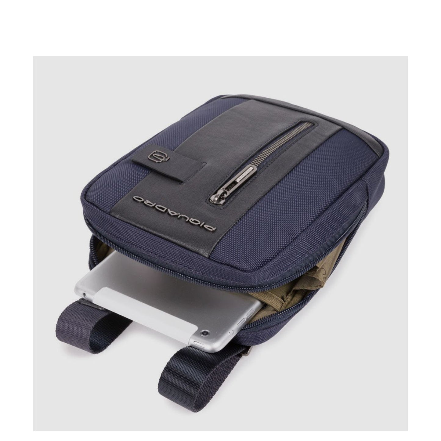 Piquadro Brief 2 iPad Mini Crossbody Bag dark blue