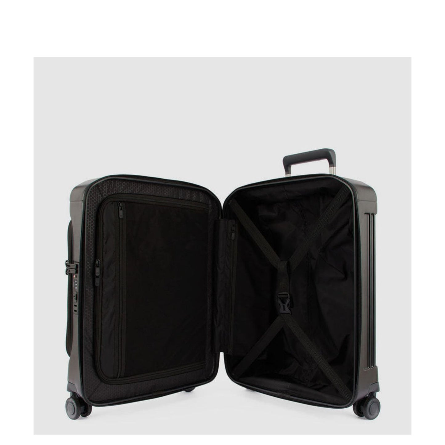Piquadro PQ Light Fast Check Laptop Cabin Spinner 55 black