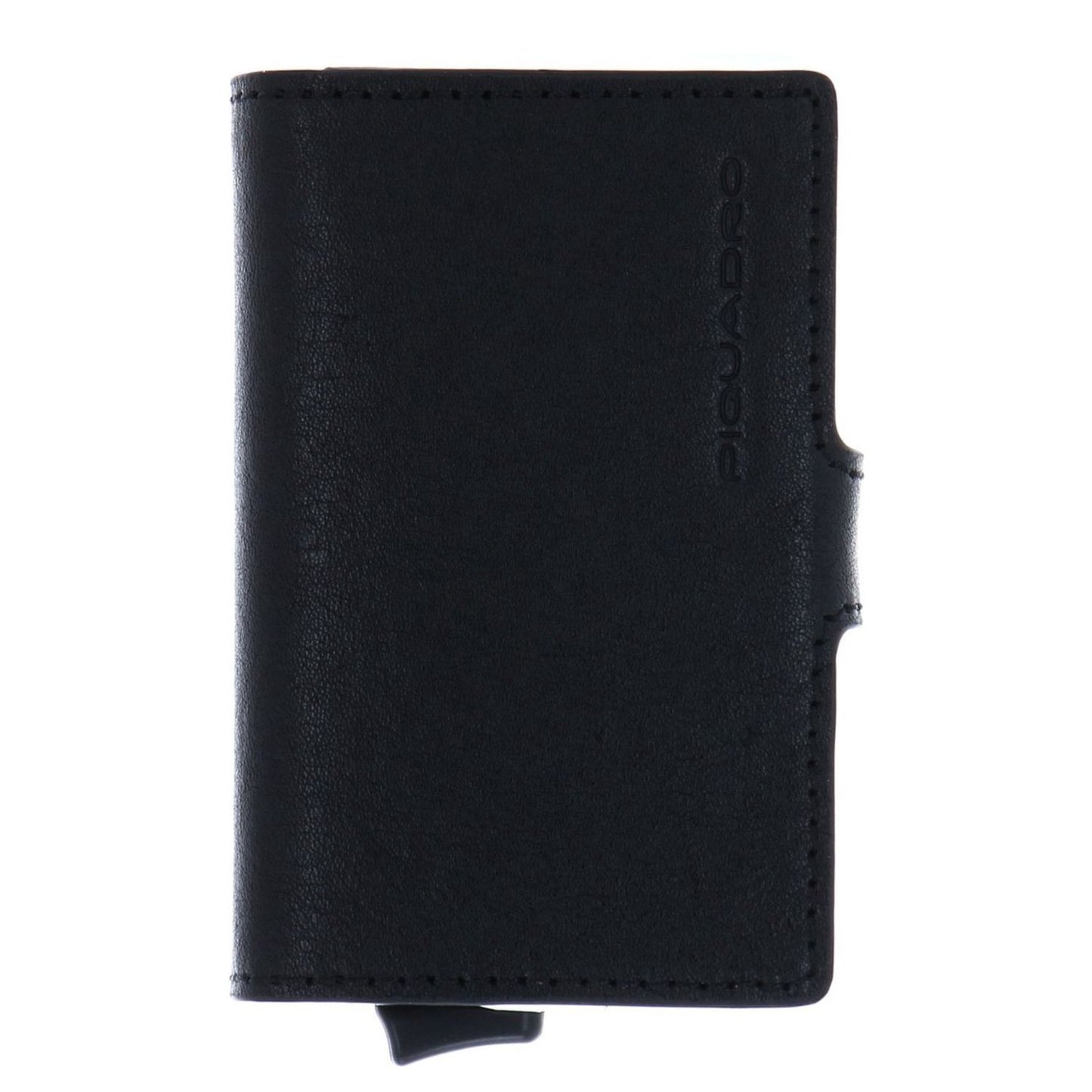 Piquadro Black Square Double Creditcard Case With Sliding System black